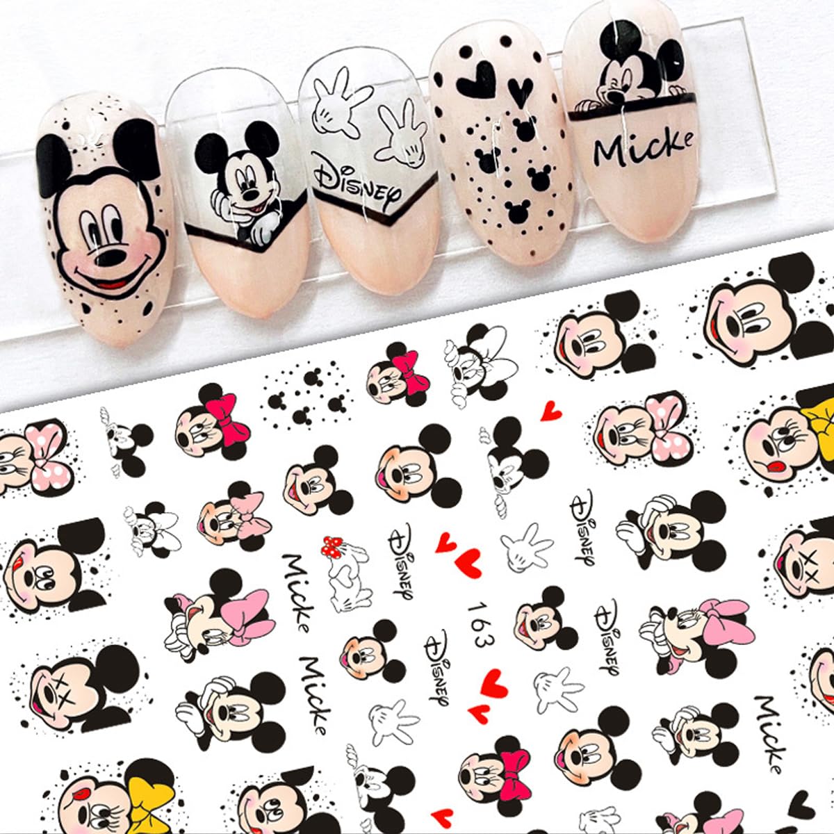 8 Pcs Cute Cartoon 3D Self-Adhesive Nail Art Stickers Decals for Women & Girls - DIY Nail Design Decoration Accessories | Perfect for Parties, Weddings, and Daily Nail Art