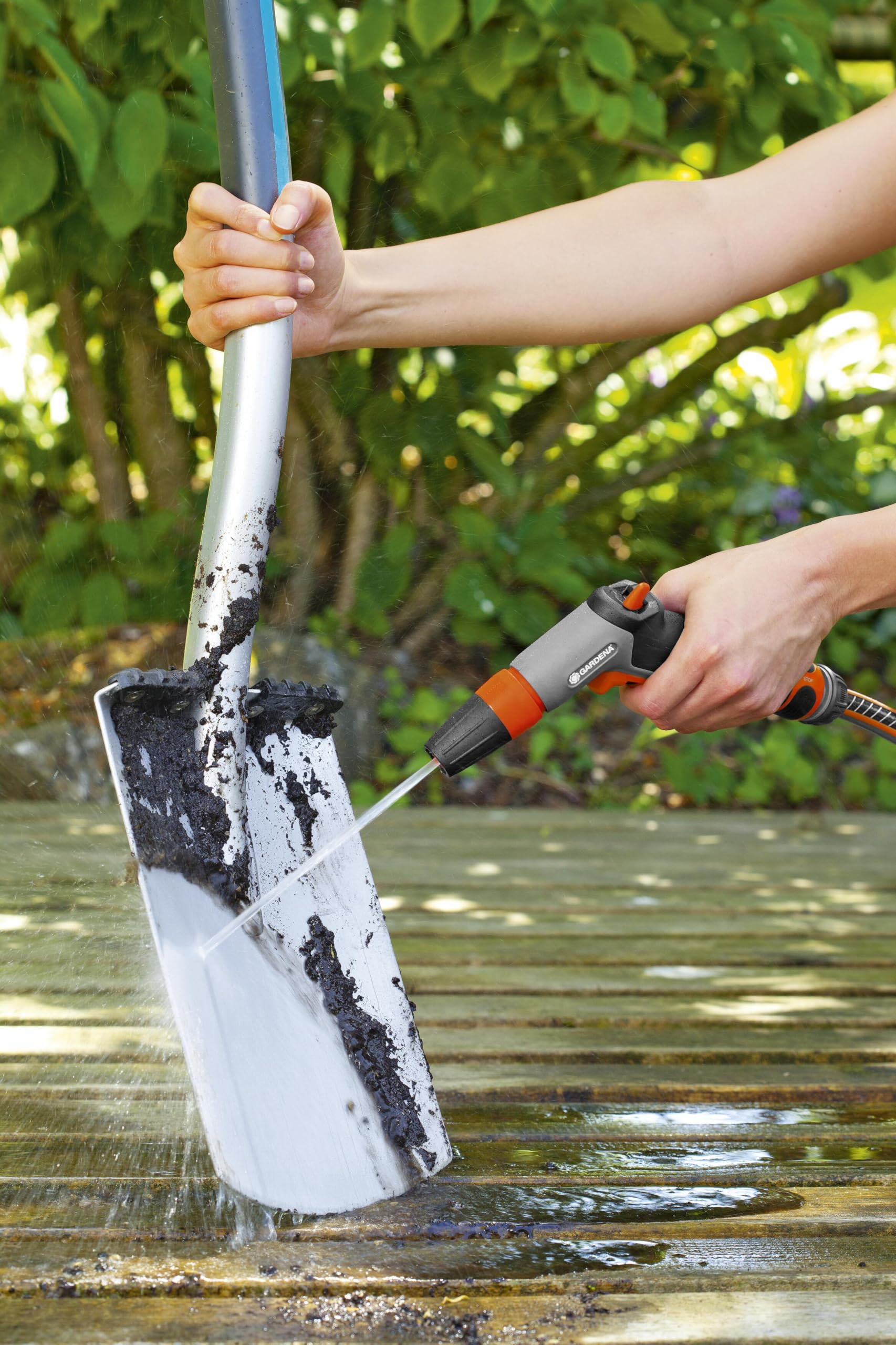 **Gardena Classic High Pressure Spray Nozzle for Garden Hose - Heavy Duty Outdoor Cleaning Tool for Car Washing, Patio, Deck & Driveway - Perfect for Home, Garden & Vehicle Maintenance**