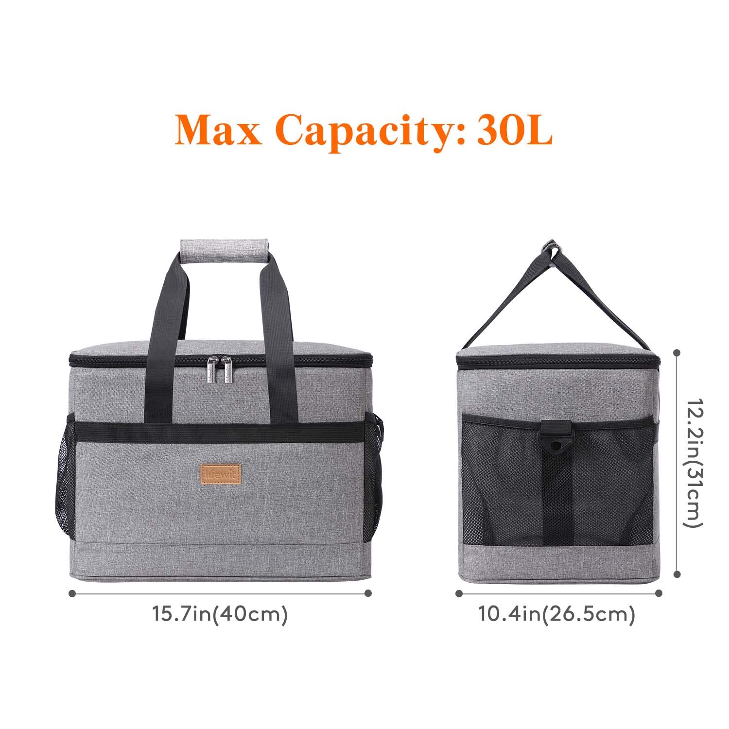 Lifewit Collapsible Insulated Cooler Bag - 50 & 40 Can Capacity, Leakproof Soft Tote for Camping, BBQ, Picnics, Beach Trips, and Family Outdoor Adventures