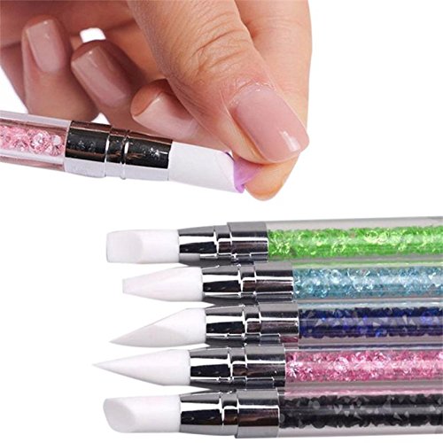 5Pcs Professional Nail Art Brush Set - Dotting Tools & 2-Way Sculpture Pen for Acrylic Nails, Gel Polish & Nail Art Designs - Perfect for DIY Manicures, Salon Use & Nail Art Beginners