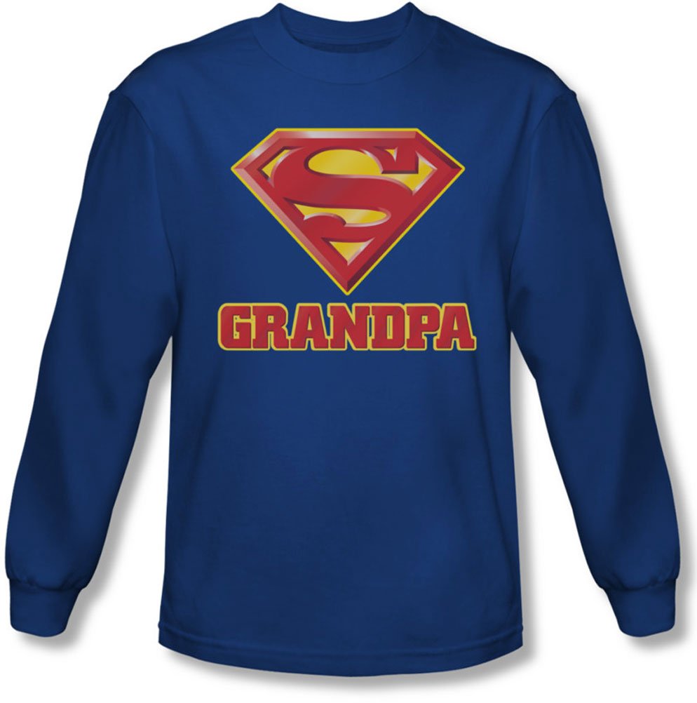 Superman Men's Long Sleeve Graphic T-Shirt - Vintage Superhero Tee for Casual Wear & Cosplay