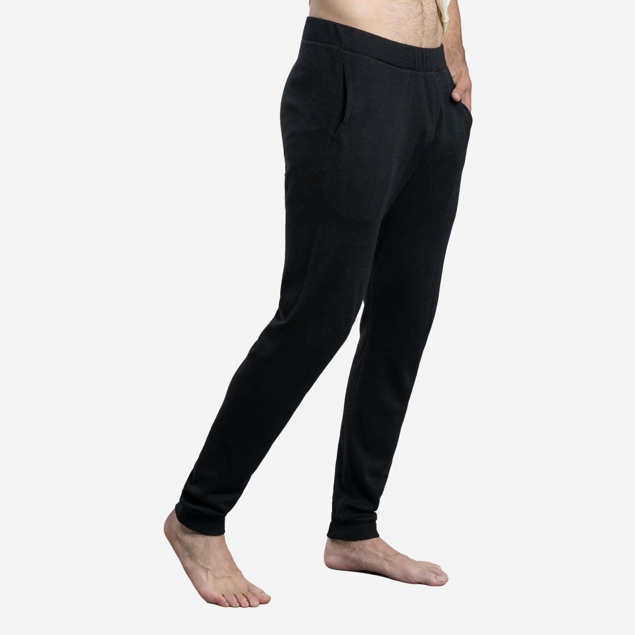 Men's Alpaca Wool Joggers - 300 GSM Lightweight Thermal Running Pants for Winter Outdoor Activities & Lounge Wear