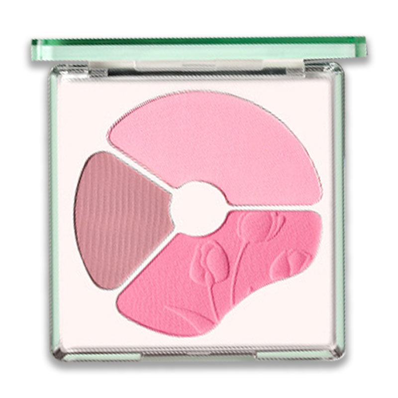 CCSHEER Grapefruit Blush Trio Palette - Natural Flush Cheek Makeup Set for Fair to Medium Skin Tones | Perfect for Everyday Wear, Date Night & Professional Makeup Looks