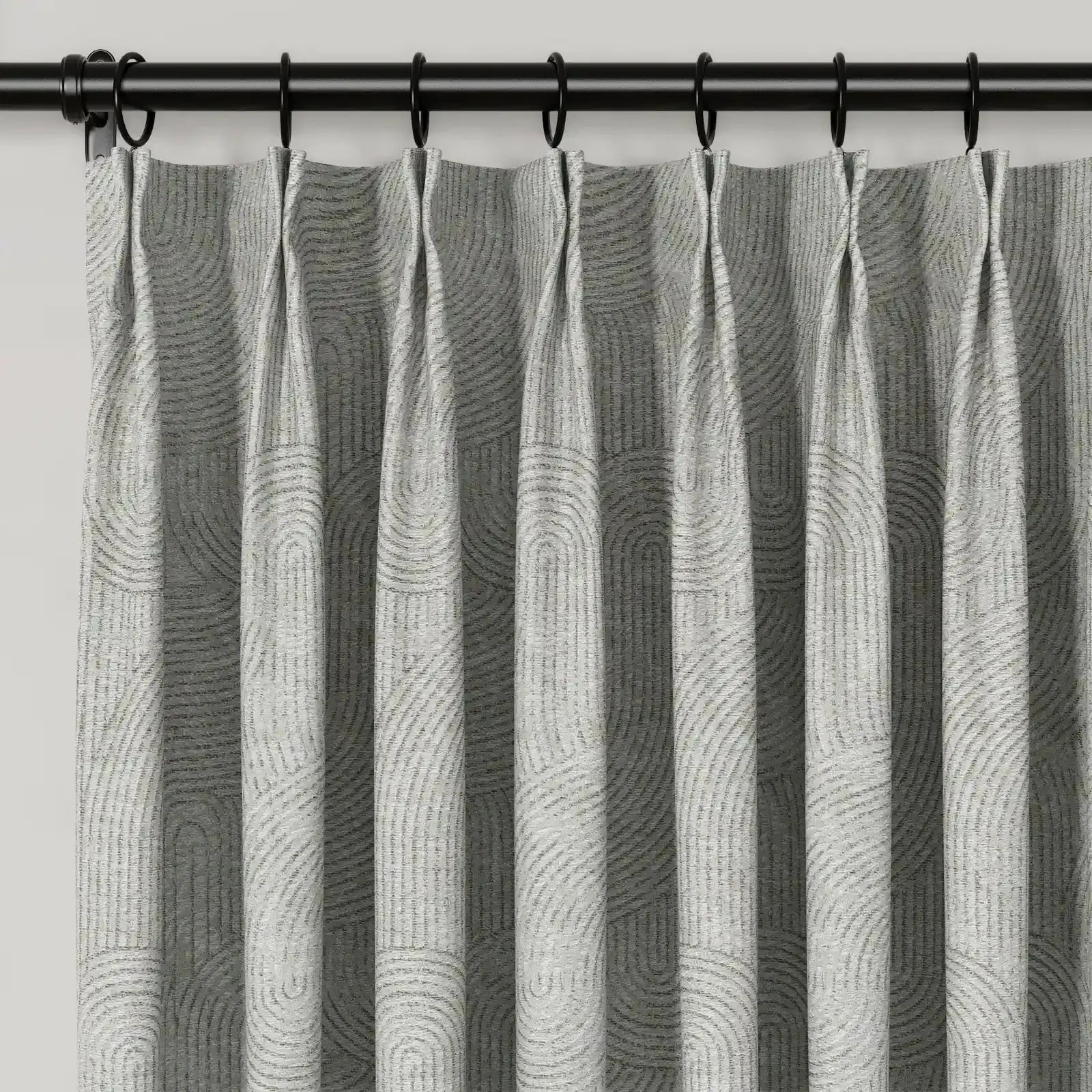 Lydia Rib Jacquard Curtains - Elegant Pleated Window Drapes for Living Room & Bedroom - Blackout Thermal Insulated Sheer Panels for Home Decor