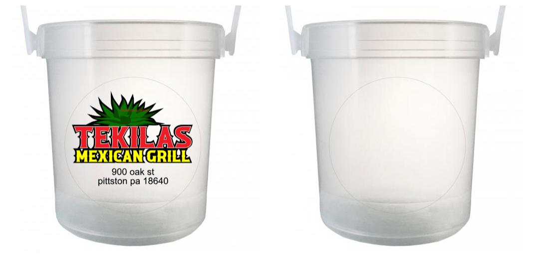 32 oz Plastic Rum Buckets with Custom Sticker - Perfect for Beach Parties, Tailgating & Tropical Cocktails | Bulk Drinkware for Bars, Restaurants & Events