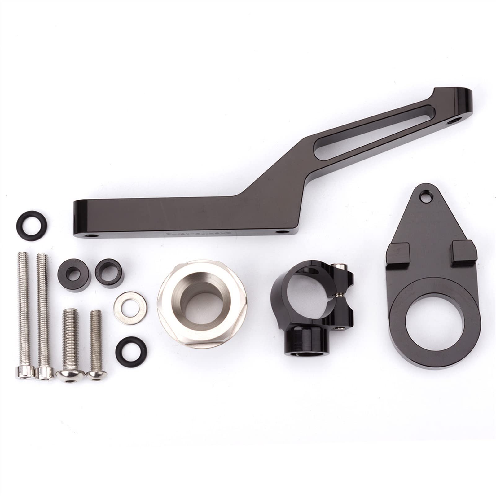 Carbon Fiber Motorcycle Steering Damper Stabilizer Kit for Kawasaki Ninja 600 ZX-6R (ZX6R) - Green | High-Performance Vibration Dampening & Handlebar Stabilization | Perfect for Racing, Track Days & Highway Riding