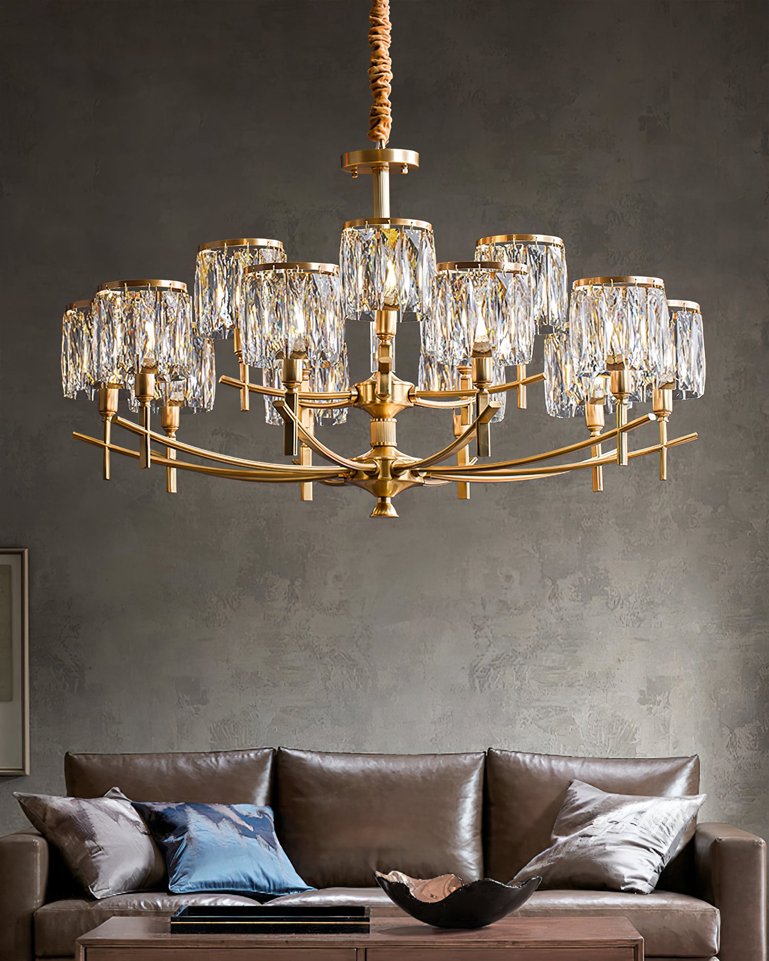 Crystal Prism Chandelier - Elegant Ceiling Light Fixture for Dining Room, Bedroom & Living Room Decor | Modern Home Lighting Solution