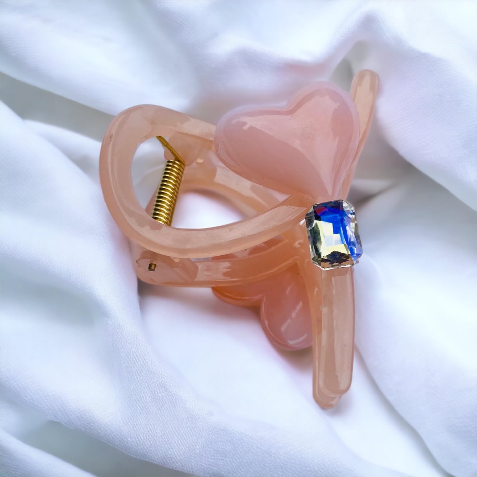 Korean Heart-Shaped Hair Claw Clip - Cute Hair Accessories for Women & Girls (Perfect for Valentine's Day, Date Night & Everyday Style)