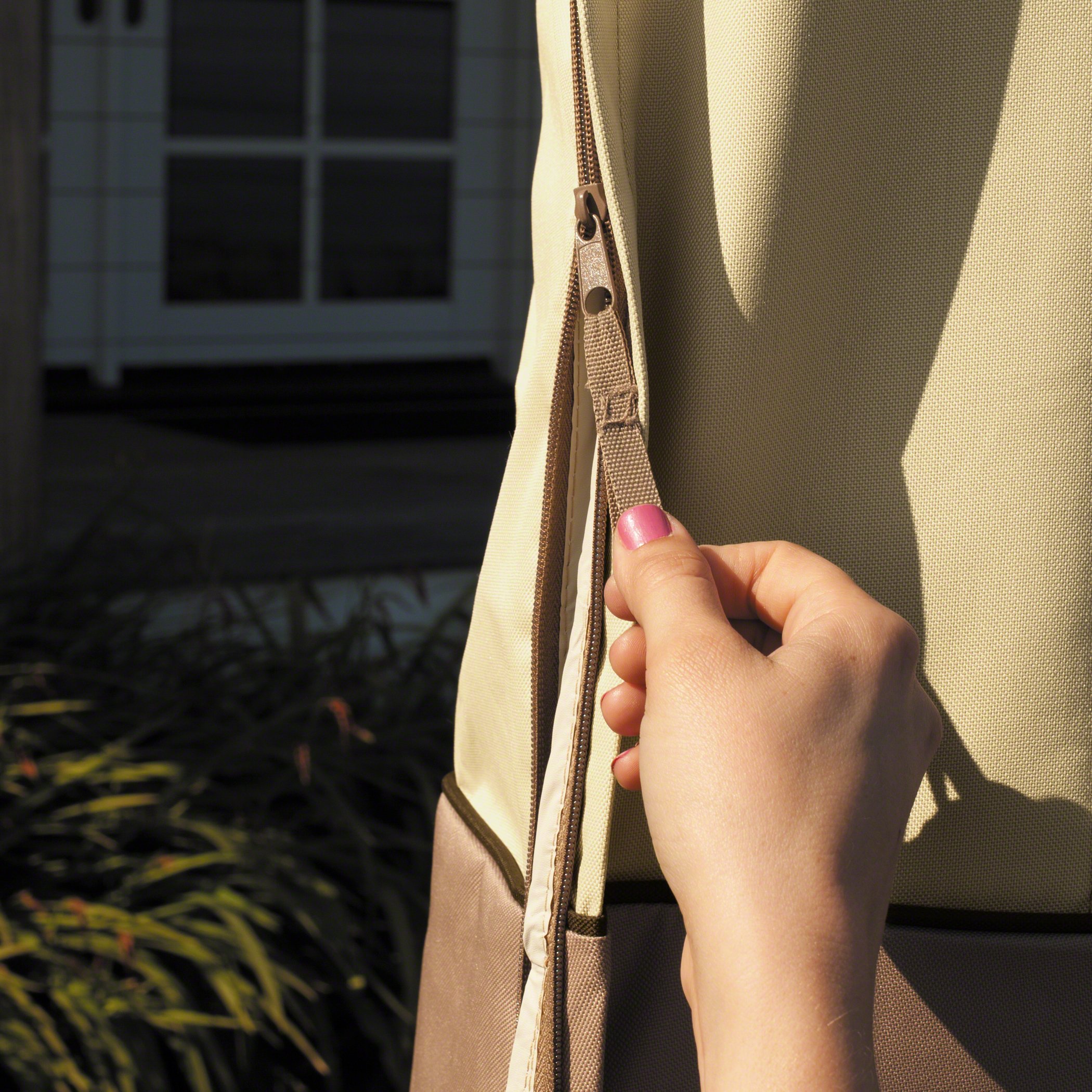 Classic Accessories Veranda 13-Foot Water-Resistant Offset Patio Umbrella Canopy Cover – Durable Outdoor Furniture Protection for Patio, Deck, and Backyard Use