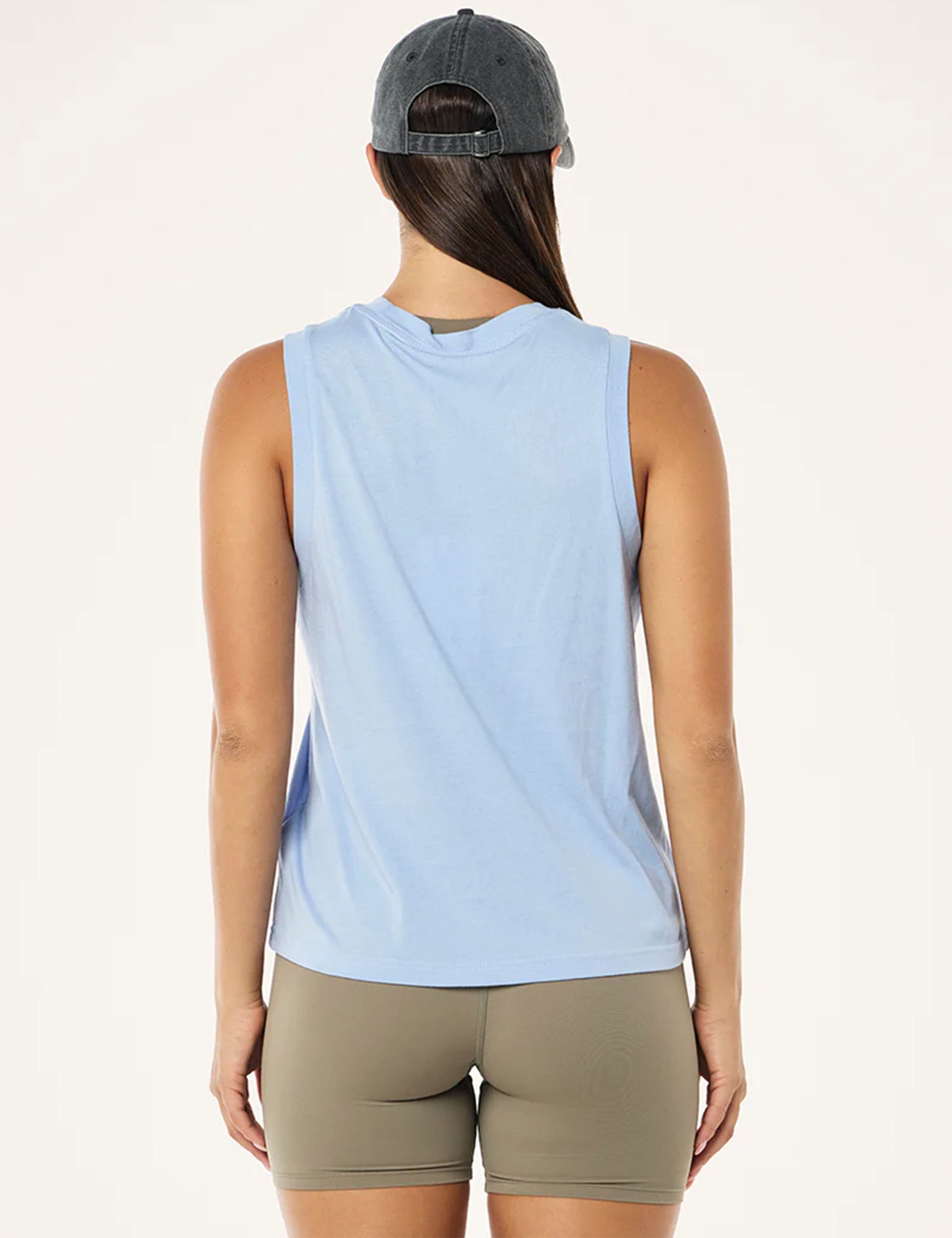 Shuffle Tank Top for Women - Soft & Comfortable Dusty Blue Casual Tee - Perfect for Yoga, Gym, and Everyday Wear