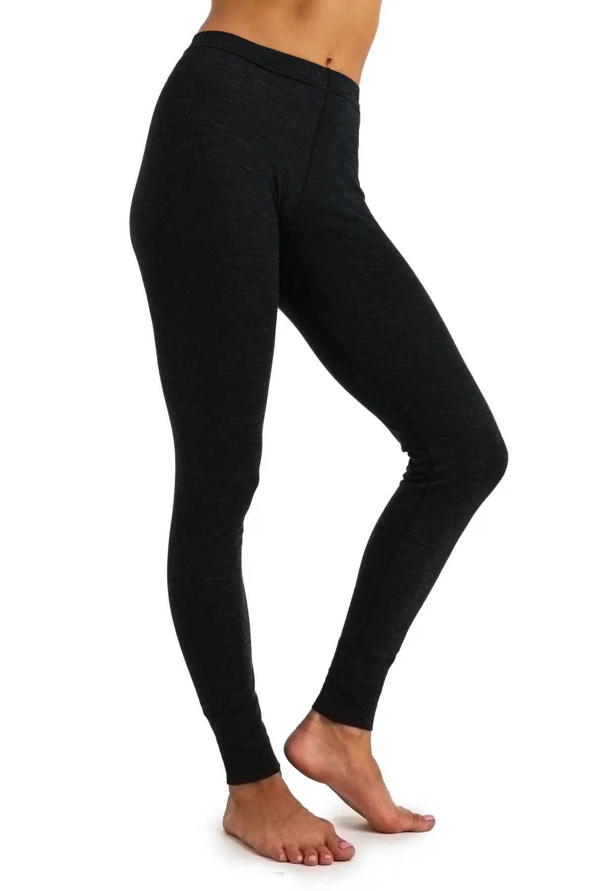 Women's Merino Wool Pants - 165 GSM Heathered Black | Warm & Comfortable Winter Hiking & Travel Pants for Outdoor Activities