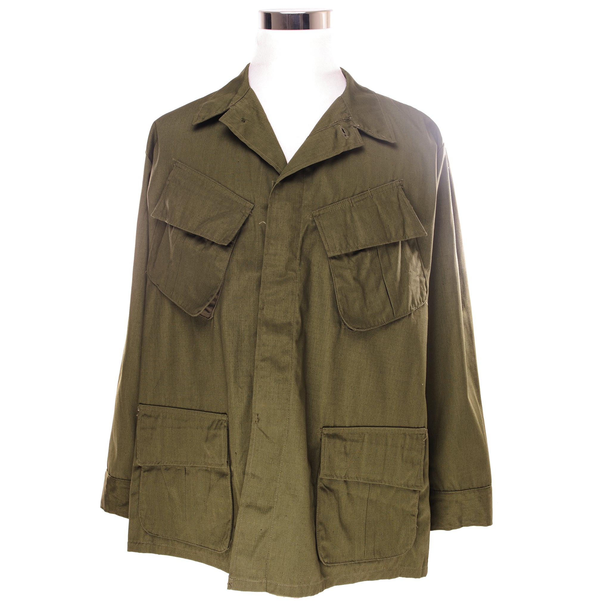 Vintage US Army 5th Pattern Tropical Combat Jacket - Vietnam War Era (1969) - Size Large Short - Deadstock - Perfect for Military Collectors & Reenactments