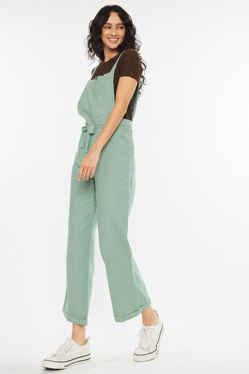 Maggie Cropped Wide Overalls for Women - High Waisted Denim Jumpsuit, Casual & Trendy Outfit for Spring Summer Fashion | Perfect for Streetwear, Travel, and Everyday Wear
