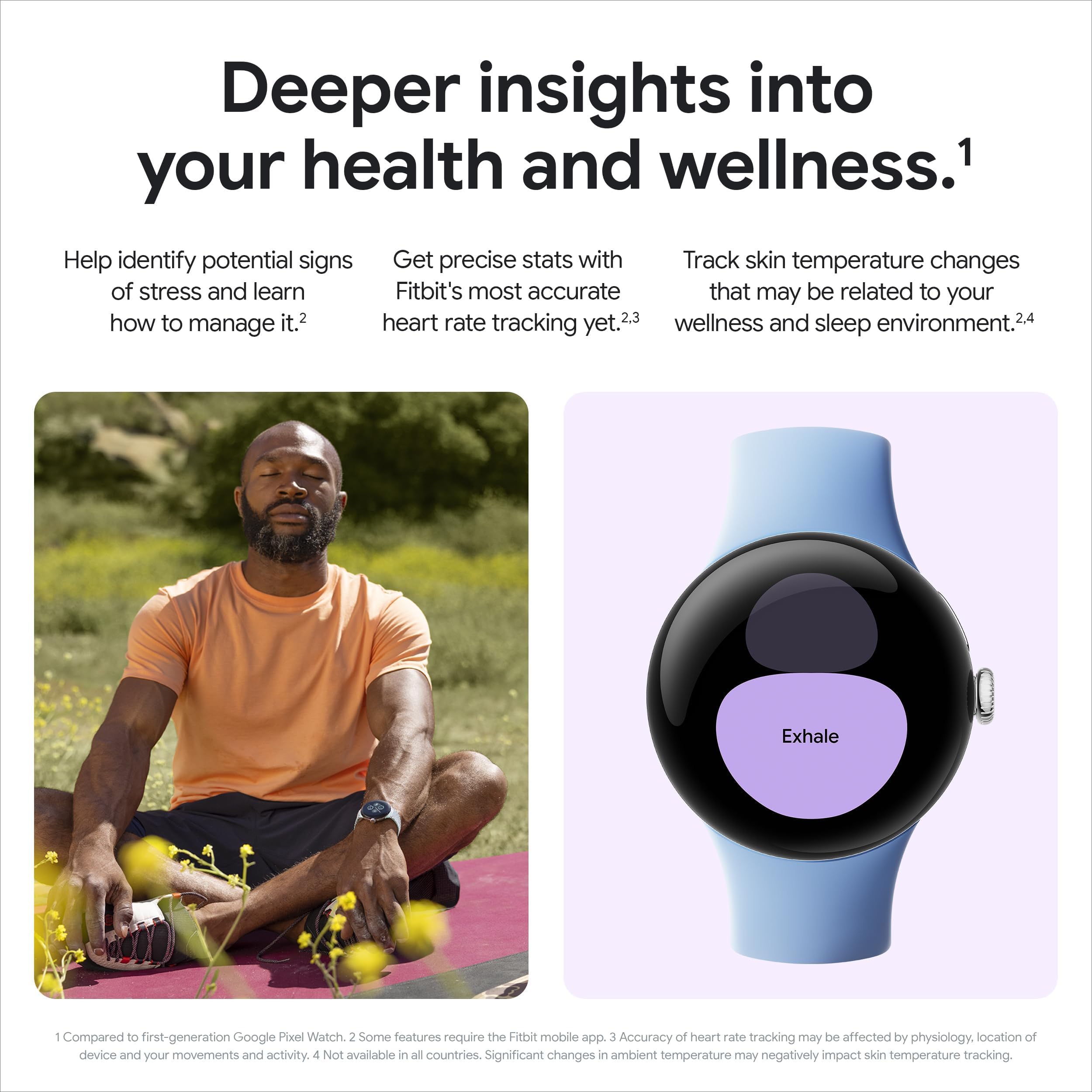 Google Pixel Watch 2 Smartwatch with Fitbit & Google Features - Heart Rate Monitor, Stress Tracker, Safety Alerts - Android Wear OS LTE Smart Watch (Renewed) - Matte Black Aluminum Case with Obsidian Band for Fitness & Daily Use