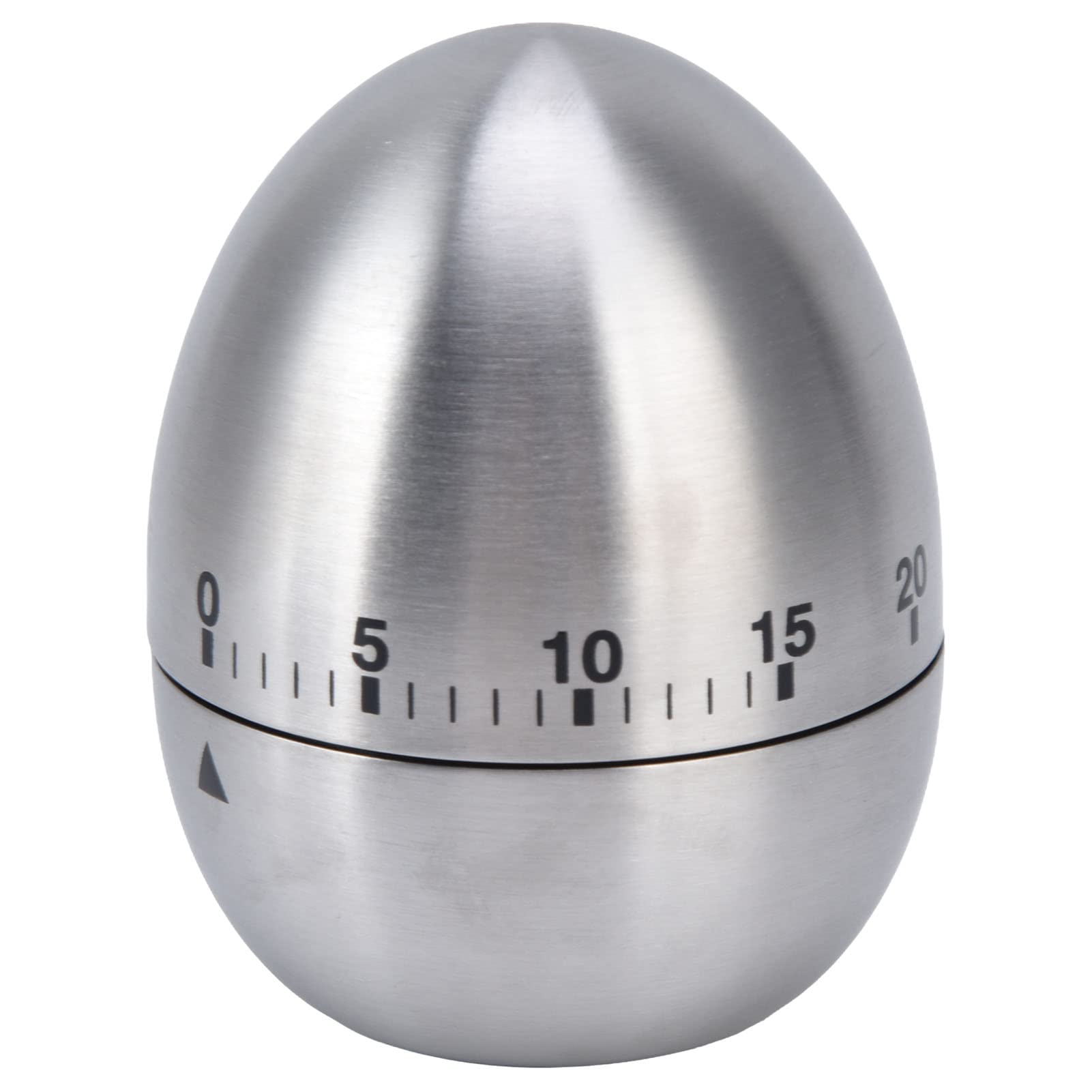 Ladieshow Cute Egg-Shaped Manual Mechanical Kitchen Timer - 60 Minute Stainless Steel Cooking Alarm Clock | Perfect for Baking, Boiling Eggs & Kitchen Time Management