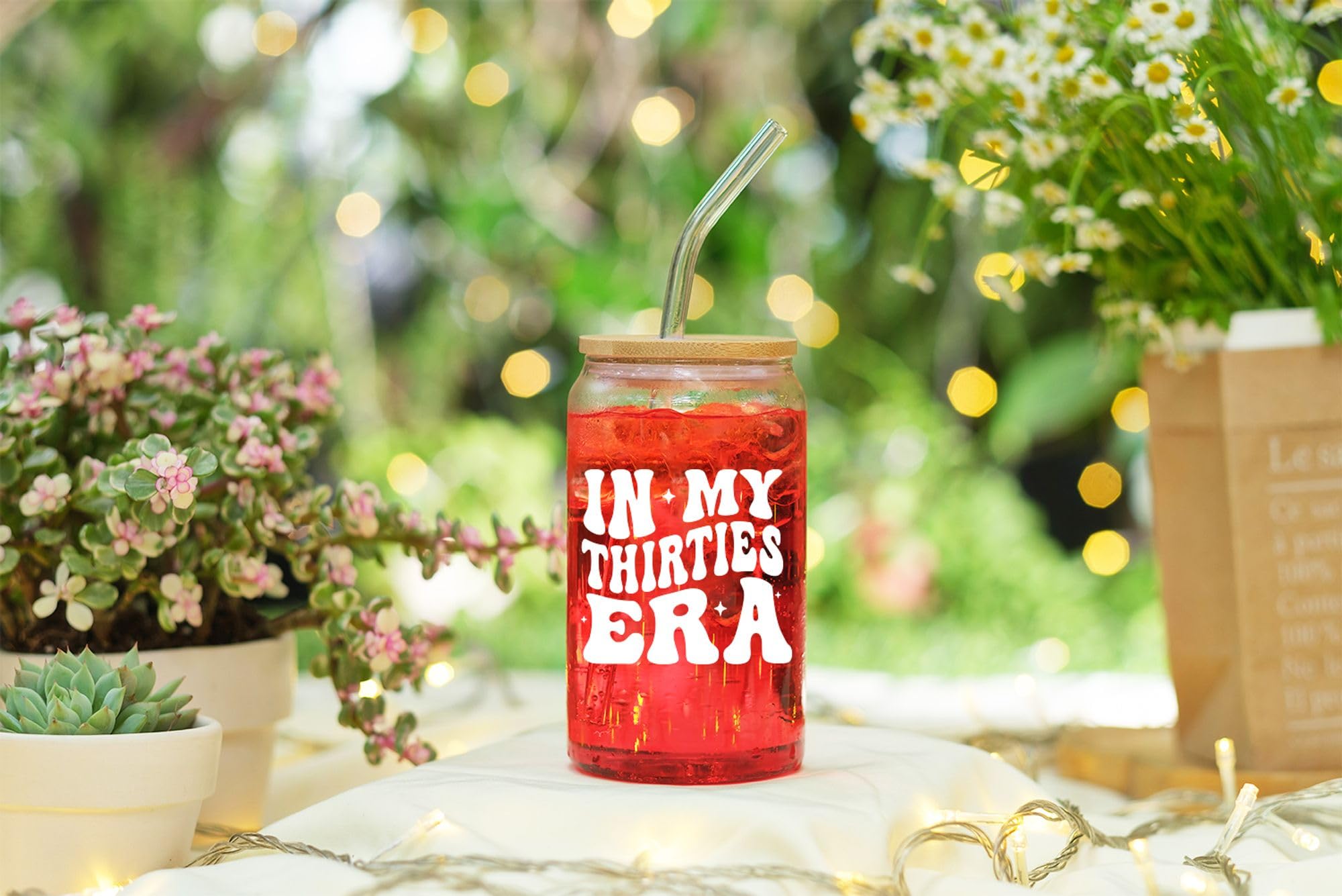 30th Birthday Gifts for Women - Elegant 16oz Coffee Glass with 'In My Thirties' Design - Perfect Gift for Her, Sister, Mom, Daughter & Best Friend - Ideal for Birthday Celebrations, Home Decor & Daily Coffee Use