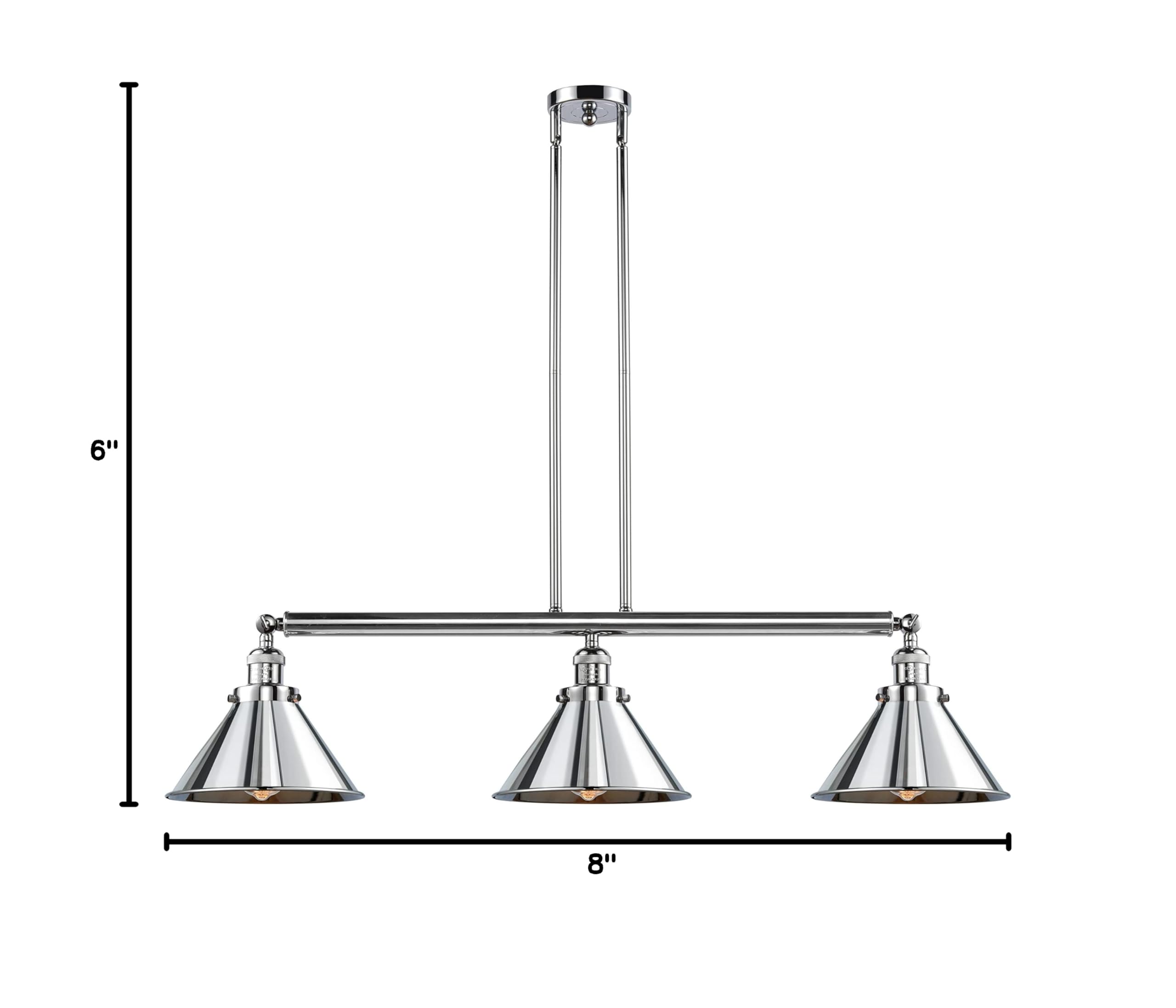 Franklin Restoration Collection 6-Inch Silver LED Island Pendant Light - 213-PC-M10-PC-LED - Modern Kitchen Lighting for Dining Room & Bar Counter