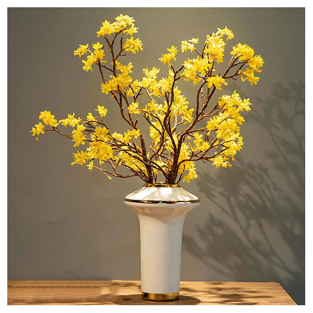 Premium Artificial Winter Orchid Silk Flowers - Realistic Fake Floral Bouquet for Home Decor, Living Room, Porch, Dining Table, Balcony & Vase Arrangement (Color D) - Perfect for Seasonal Decorations, Wedding Centerpieces & Indoor Greenery