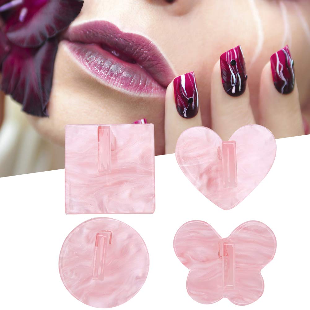 Professional Nail Art Practice Display Stand - Pink Nail Tip Holder for Safe & Beautiful Manicures | Perfect for Nail Salons & Home Use | Great for Training, Practice & Display