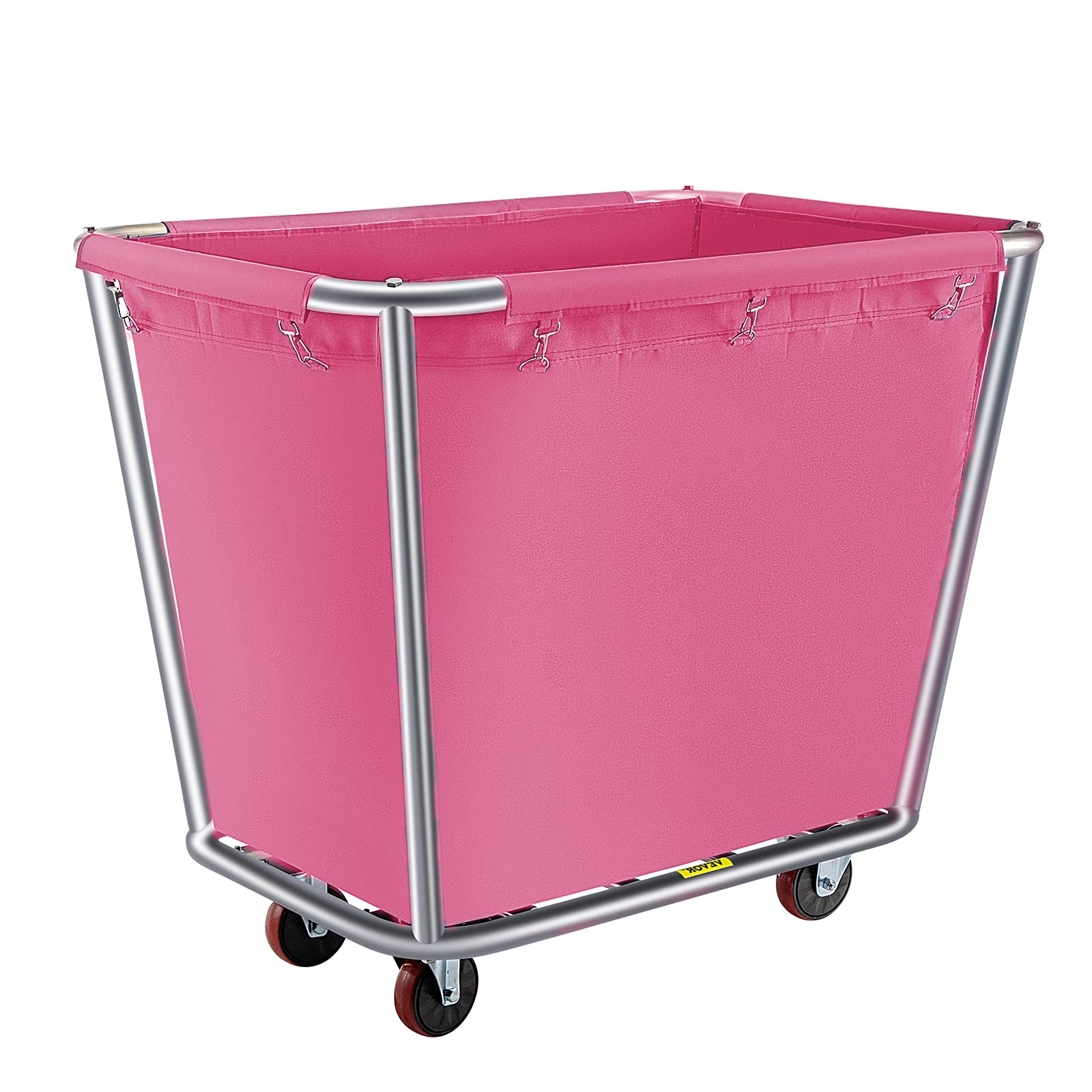 VEVOR 16 Bushel Steel Canvas Laundry Basket Truck with 3
