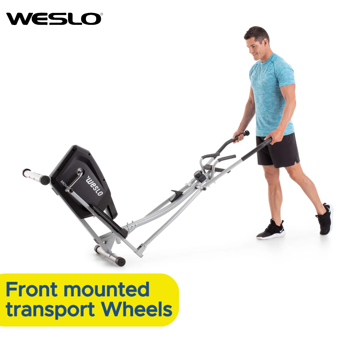 Weslo Momentum G 4.1 Rear-Drive Elliptical Trainer - Inertia-Enhanced Flywheel, Low-Impact Cardio Machine for Home Gym - Black | Perfect for Small Spaces & Full-Body Workouts