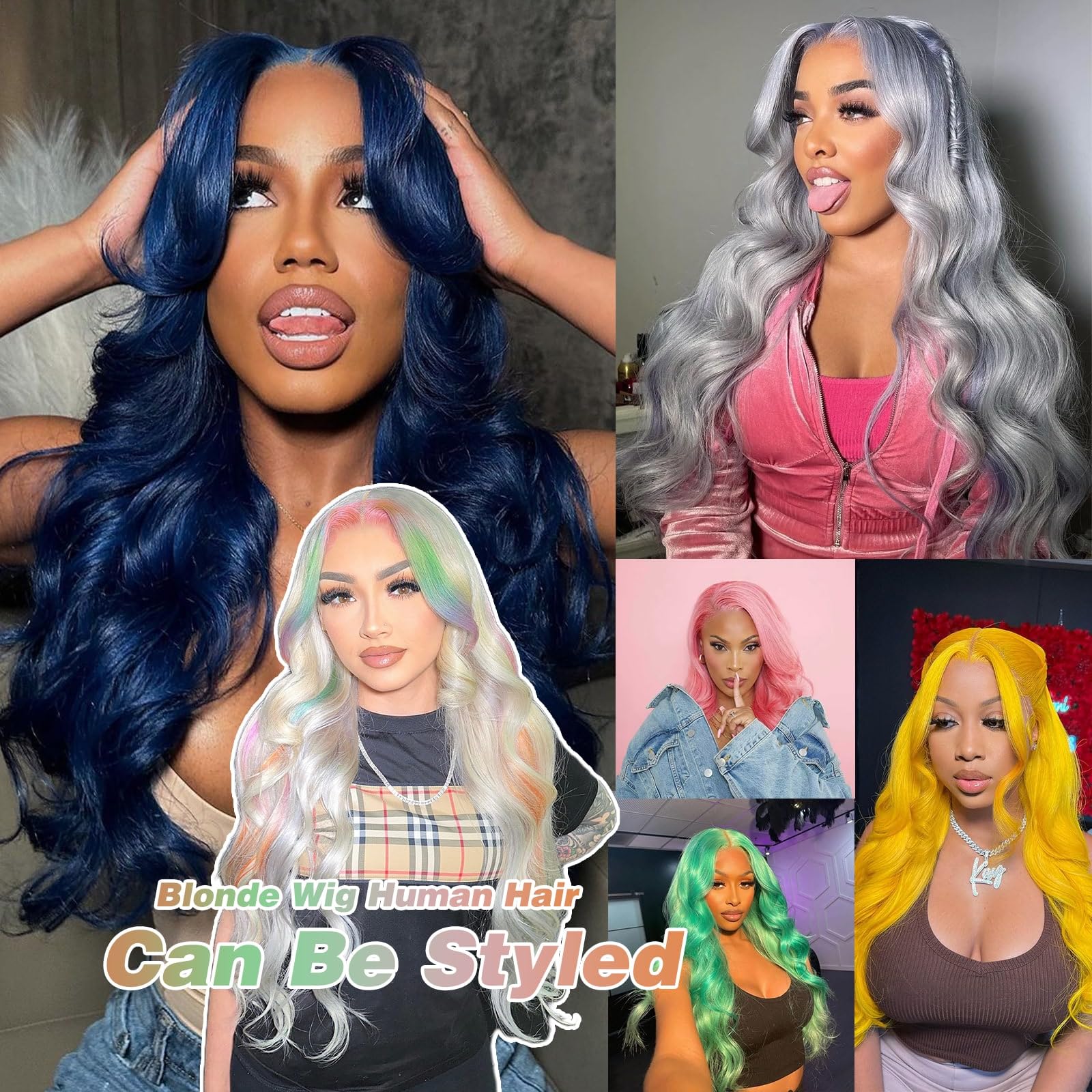 VASILIA 13x6 HD Lace Front Human Hair Wig - 32 Inch Blonde 613 Body Wave Pre-Plucked with Baby Hair | Natural Look for Daily Wear, Cosplay & Special Occasions