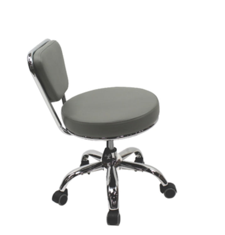 Dayton Rolling Stool - Adjustable Height Rolling Chair with Wheels for Salon, Workshop, and Office Use
