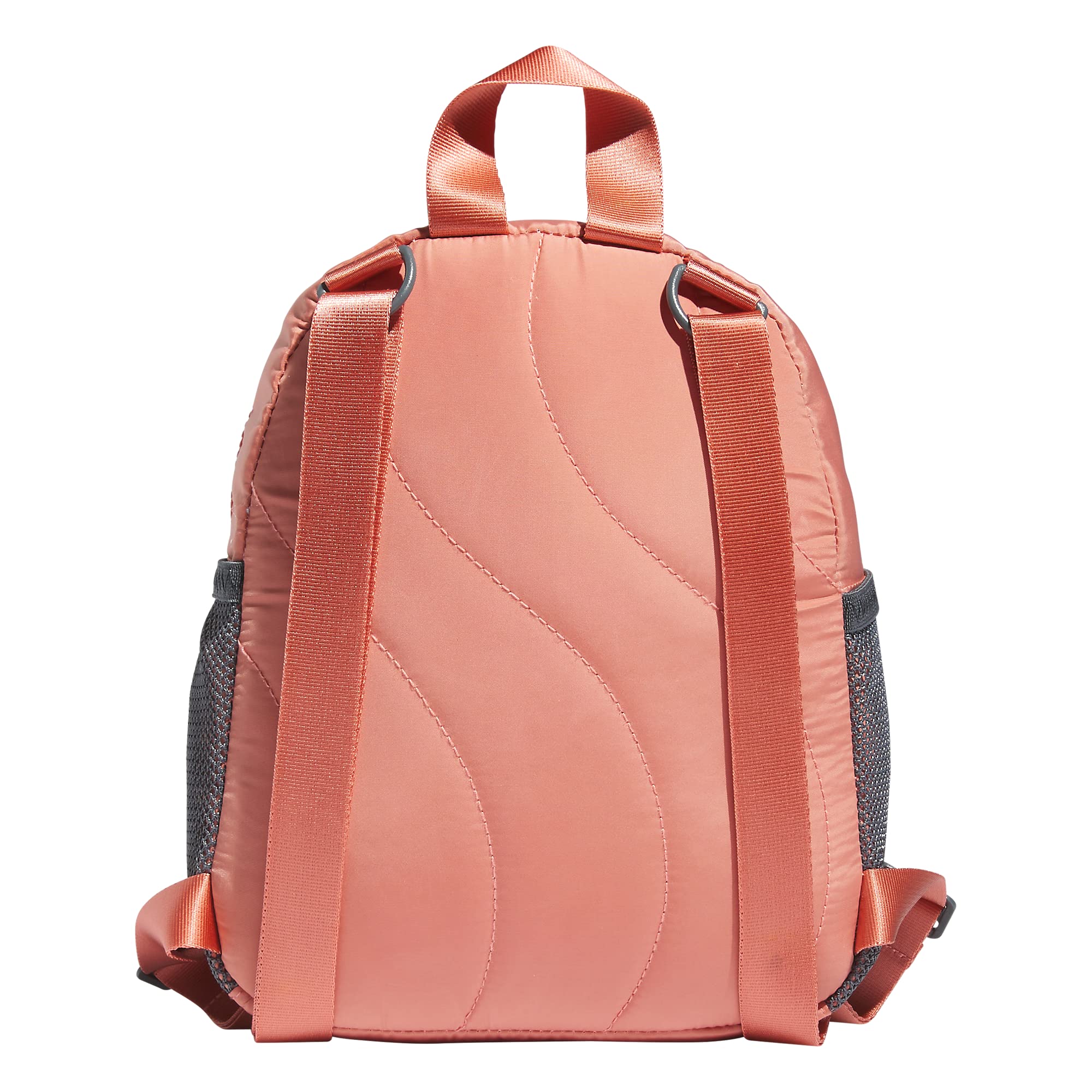 Adidas Unisex Linear Mini Backpack - Small Travel Bag for School, Gym & Hiking - Lightweight Water-Resistant Daypack (Wonder Clay/Silver Metallic)