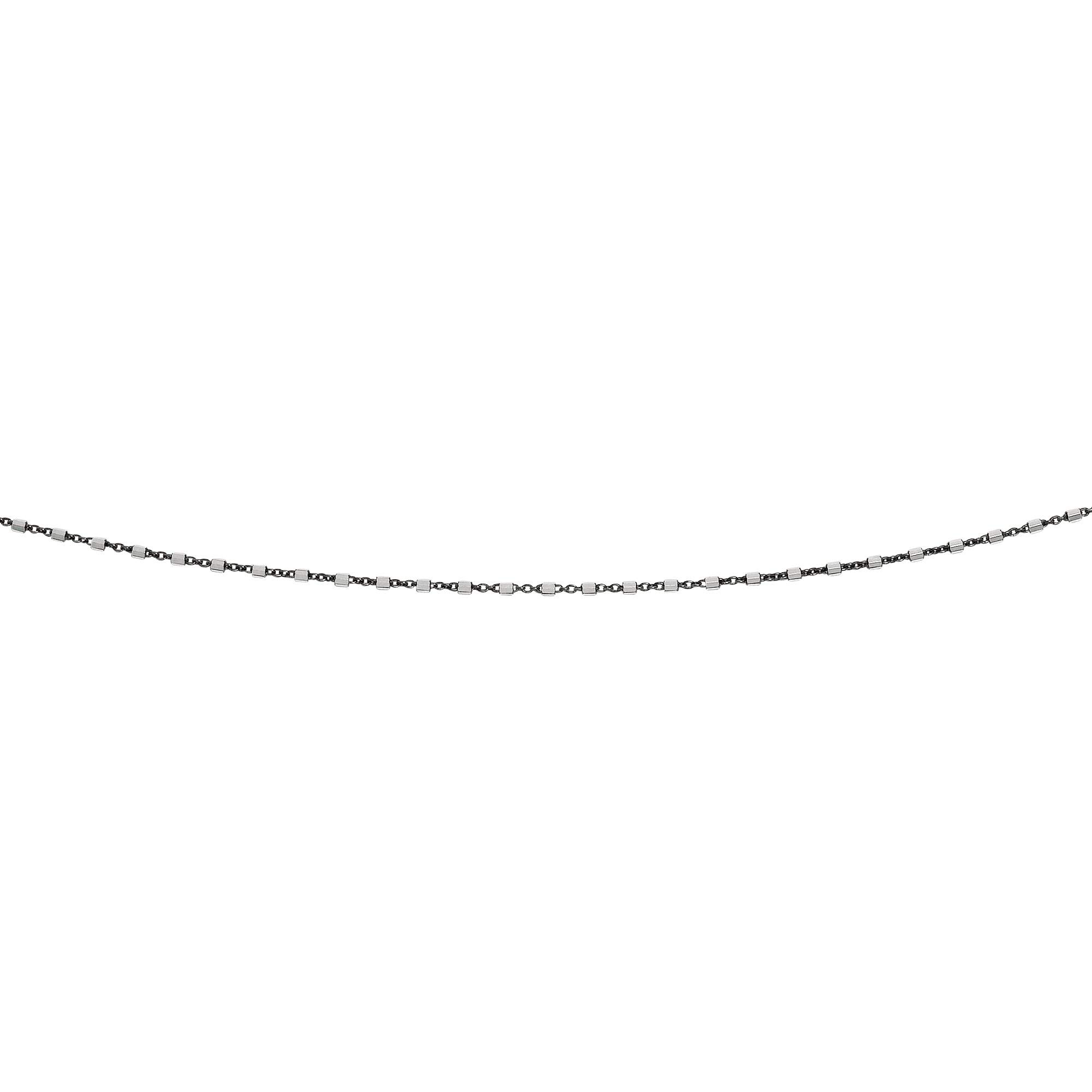 1.4mm Silver Rhodium Ruthenium Diamond-Cut Cable Chain Anklet & Bracelet with Lobster Claw Clasp (1.8g) - Perfect for Daily Wear, Gift Giving & Special Occasions