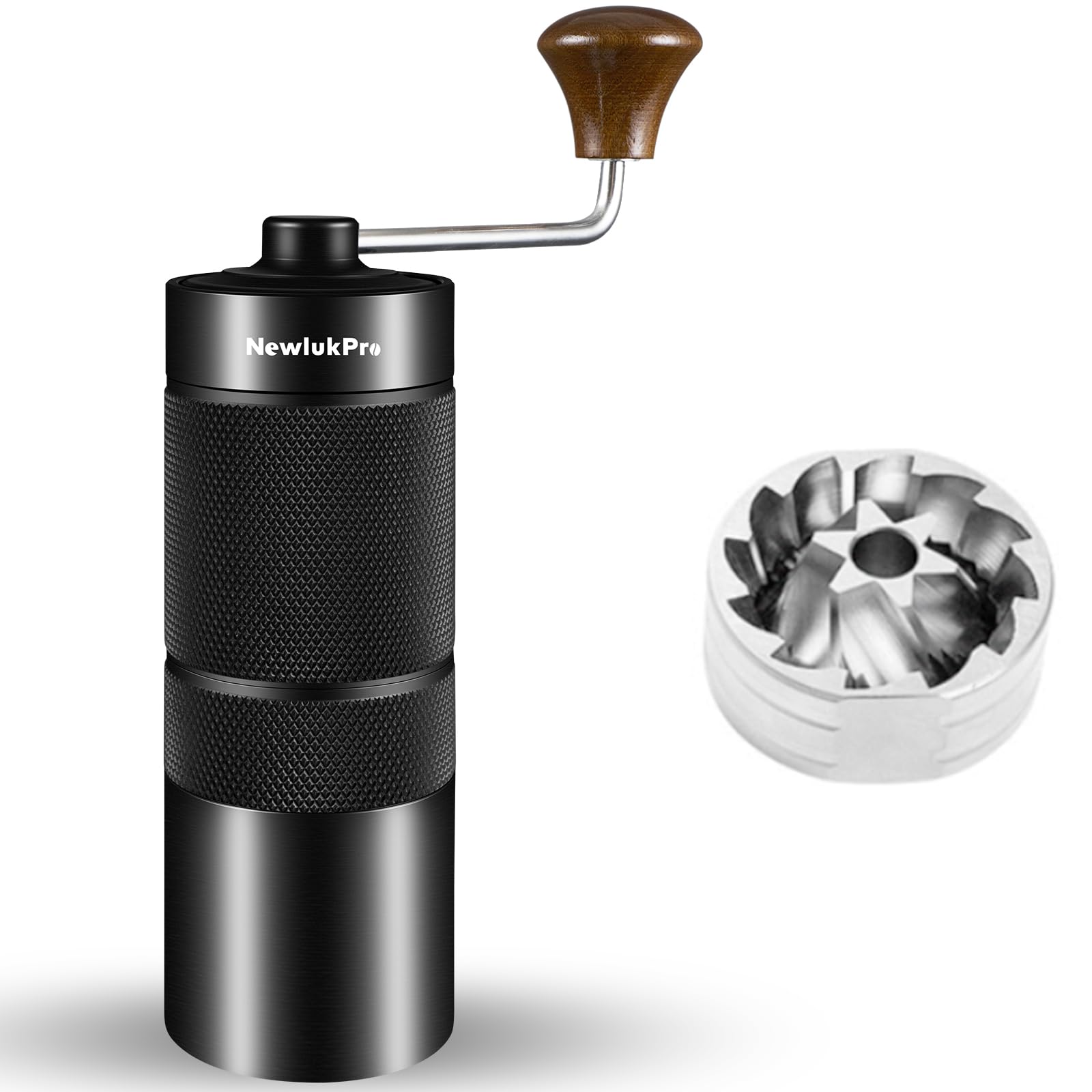 Premium M6 Manual Coffee Grinder - Hexagonal Burr Mill with 24 Adjustable Settings for Espresso, French Press, Pour Over & Drip Coffee - 25g Capacity Portable Hand Grinder for Home, Office & Camping - Perfect for Coffee Enthusiasts & Outdoor Adventures