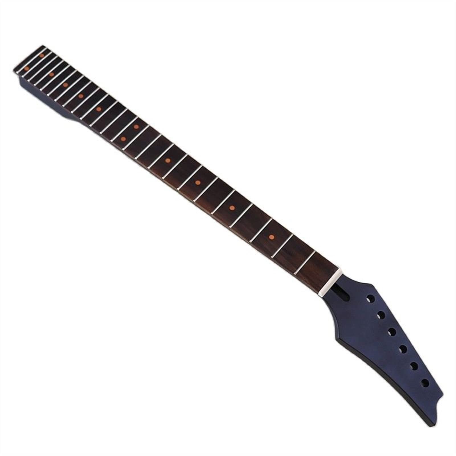Premium 6-String Electric Guitar Neck - Canadian Maple with Rosewood Fingerboard, 24 Frets, Full Black Finish - Perfect for DIY Guitar Building, Repairs & Upgrades