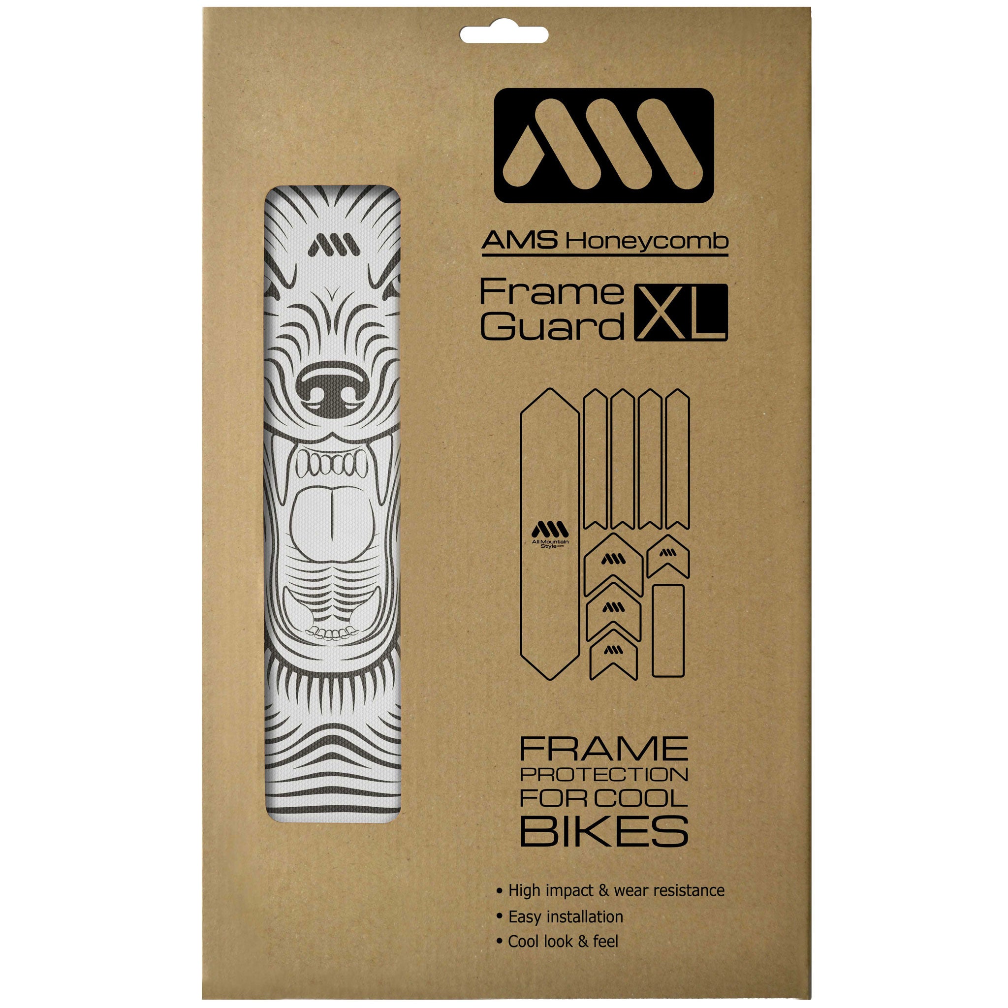 All Mountain Style Extra Honeycomb Frame Guard - Clear/Wolf NLA - Durable Snowboard & Ski Protection for Winter Sports Enthusiasts