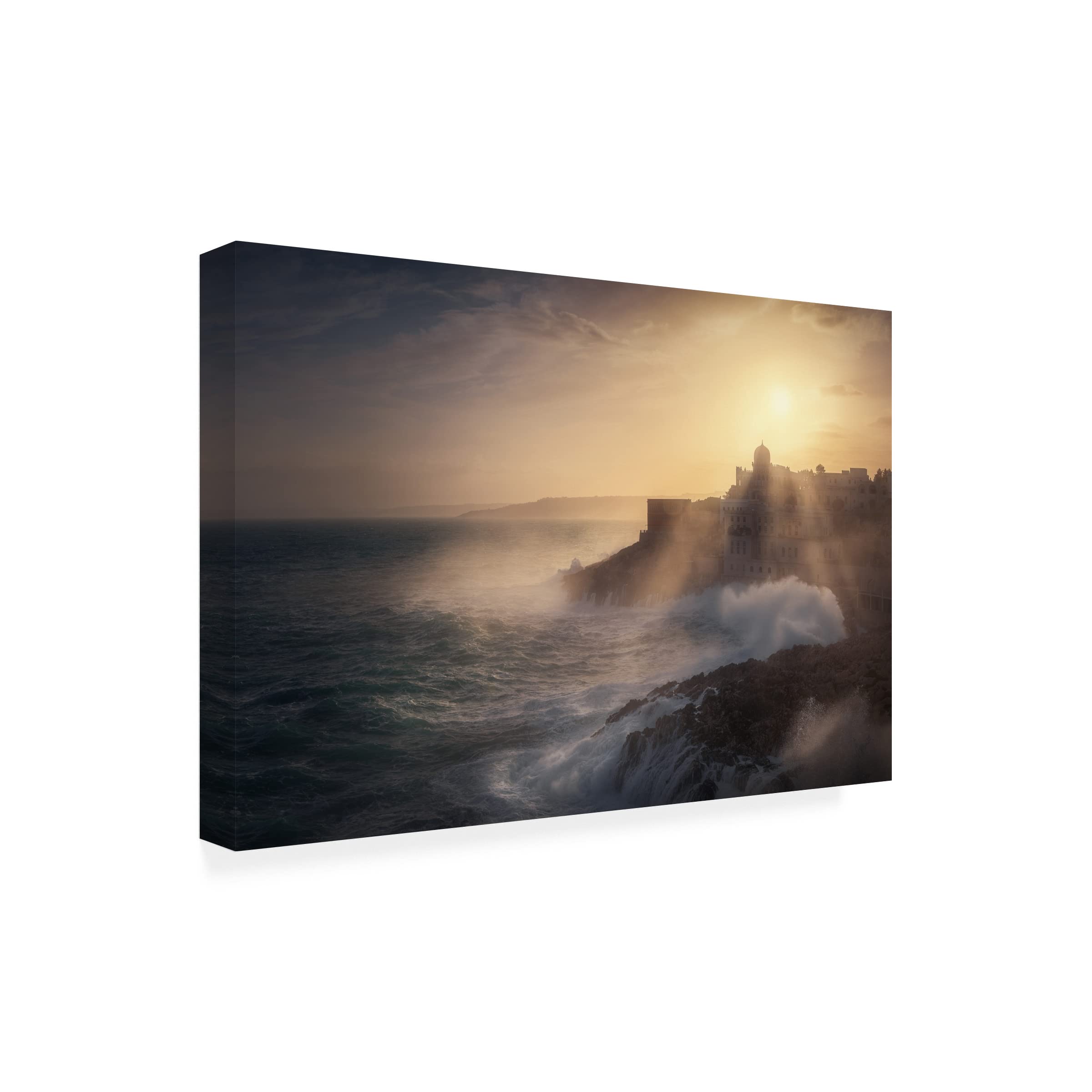 Trademark Fine Art 'Perfect Storm' Canvas Wall Art by Pierandrea Folle - Stunning Ocean Wave Painting for Living Room, Bedroom & Office Decor
