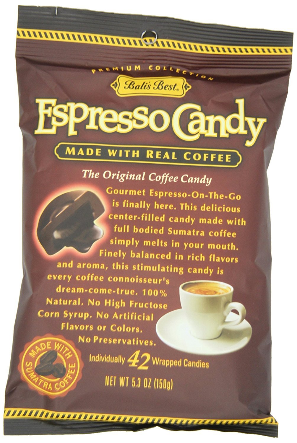 Bali's Best Candy Best Expresso - Premium Espresso Candy, 5.3 oz - Perfect for Coffee Lovers, Office Snacks & Travel Treats