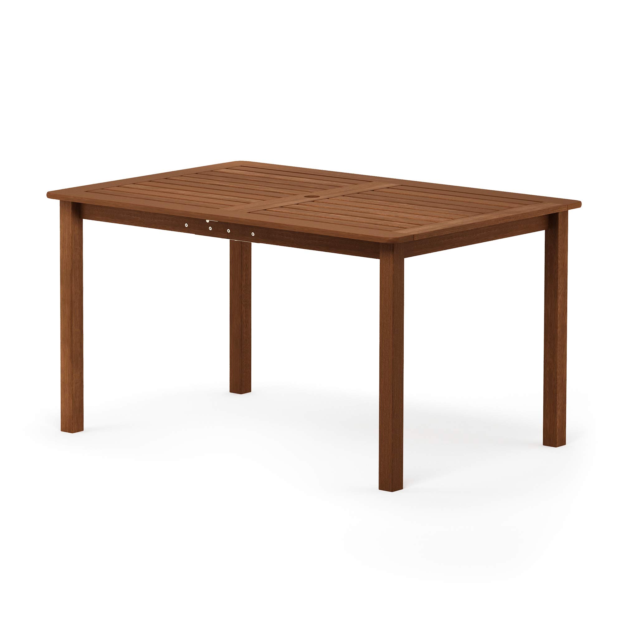 Furinno Solid Hardwood Outdoor Dining Table for Patio, Garden, or Backyard - Natural Wood Finish - Perfect for Outdoor Entertaining and Dining Al Fresco