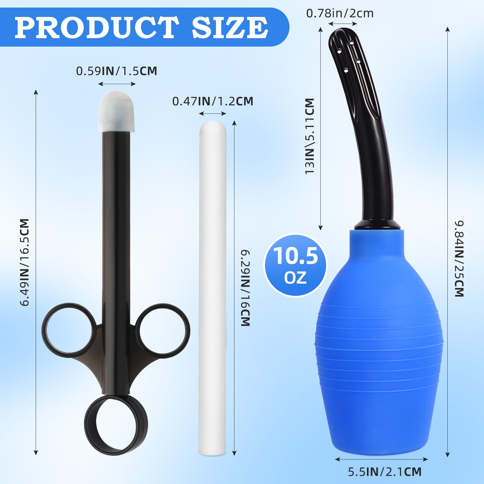 Premium Male Masturbator Care Kit - 2 Absorbent Drying Sticks, Water-Based Lubricant Applicator & 10.5oz Enema Bulb - Sex Toy Cleaning & Maintenance Set for Male Love Dolls - Perfect for Discreet Storage & Post-Use Hygiene