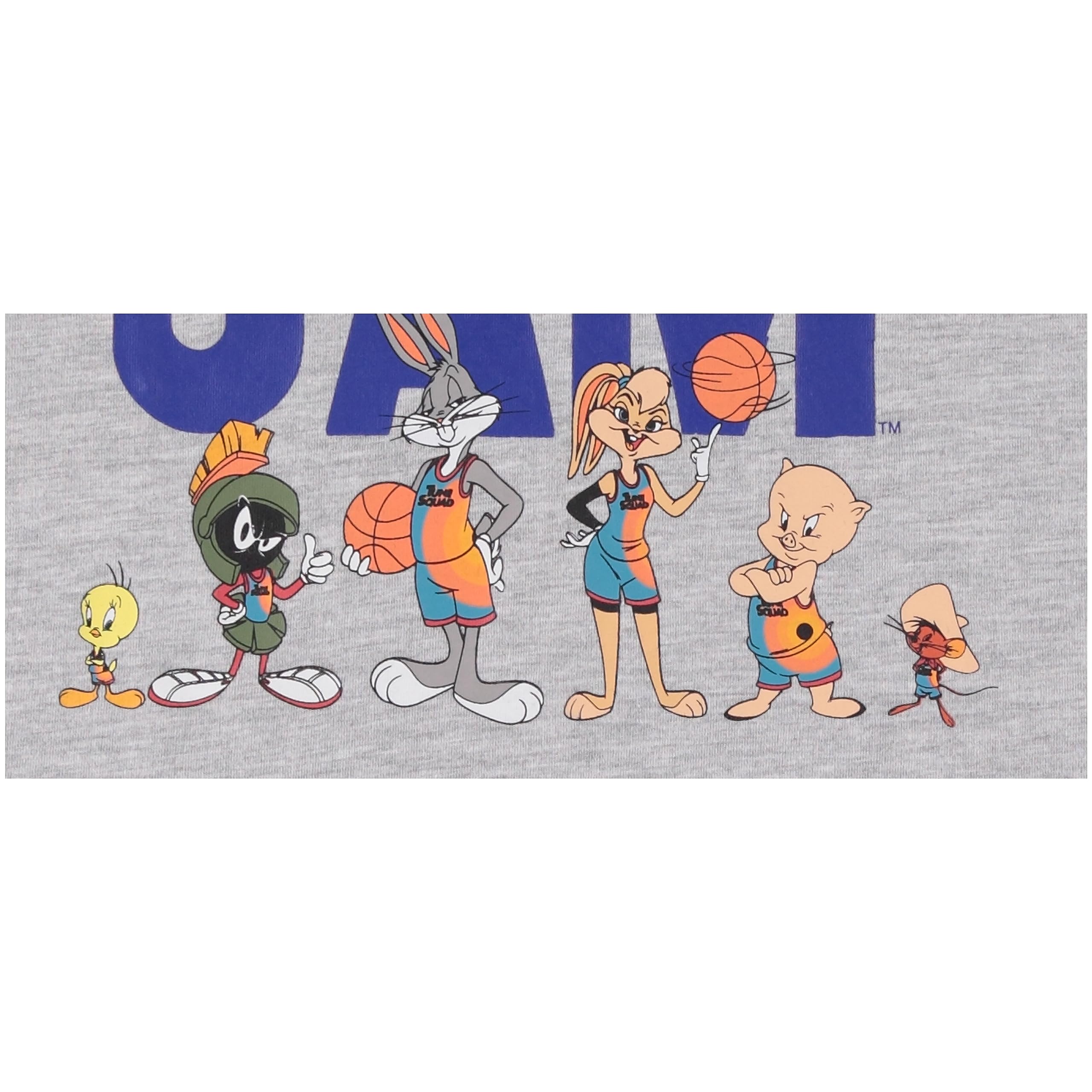 Girls' Space Jam T-Shirt Dress with Lola Bunny, Bugs Bunny & Tweety - Cartoon Character Cotton Dress for Kids - Perfect for Cosplay, Birthday Parties & Casual Wear