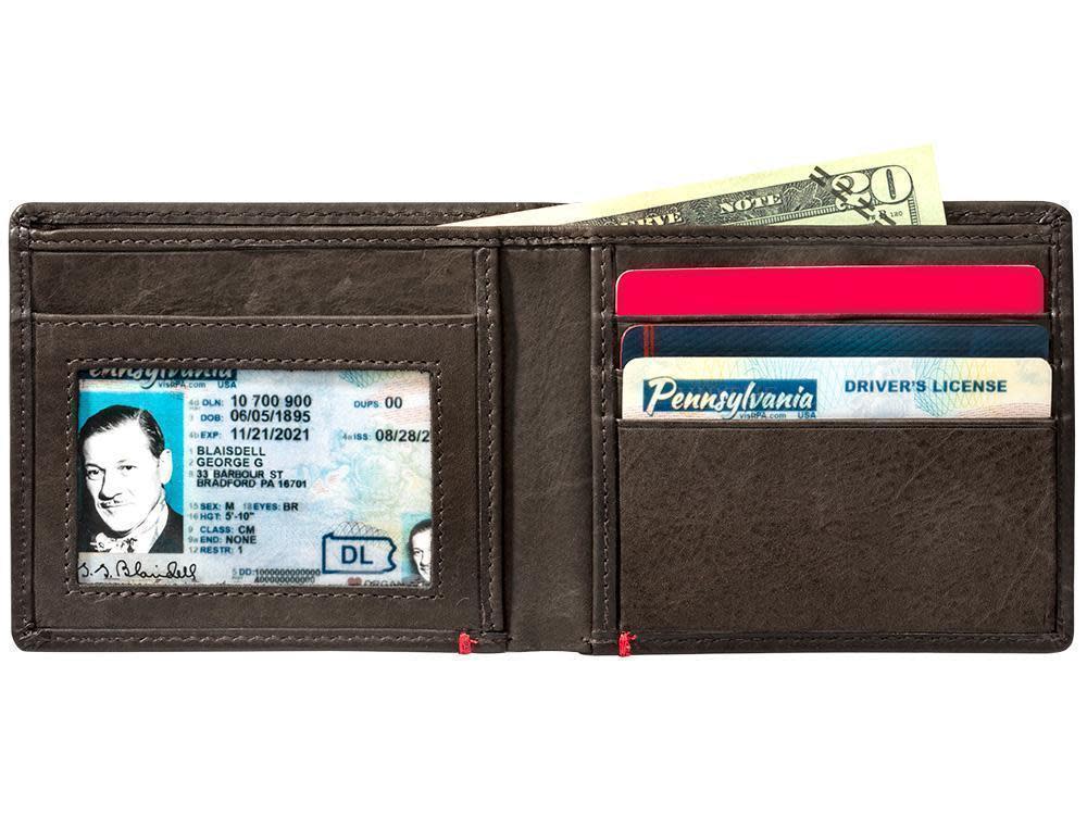 Genuine Mocha Leather Wallet with Zippo Flame Metal Plate Design - Stylish & Durable for Everyday Use, Travel, and Gifts