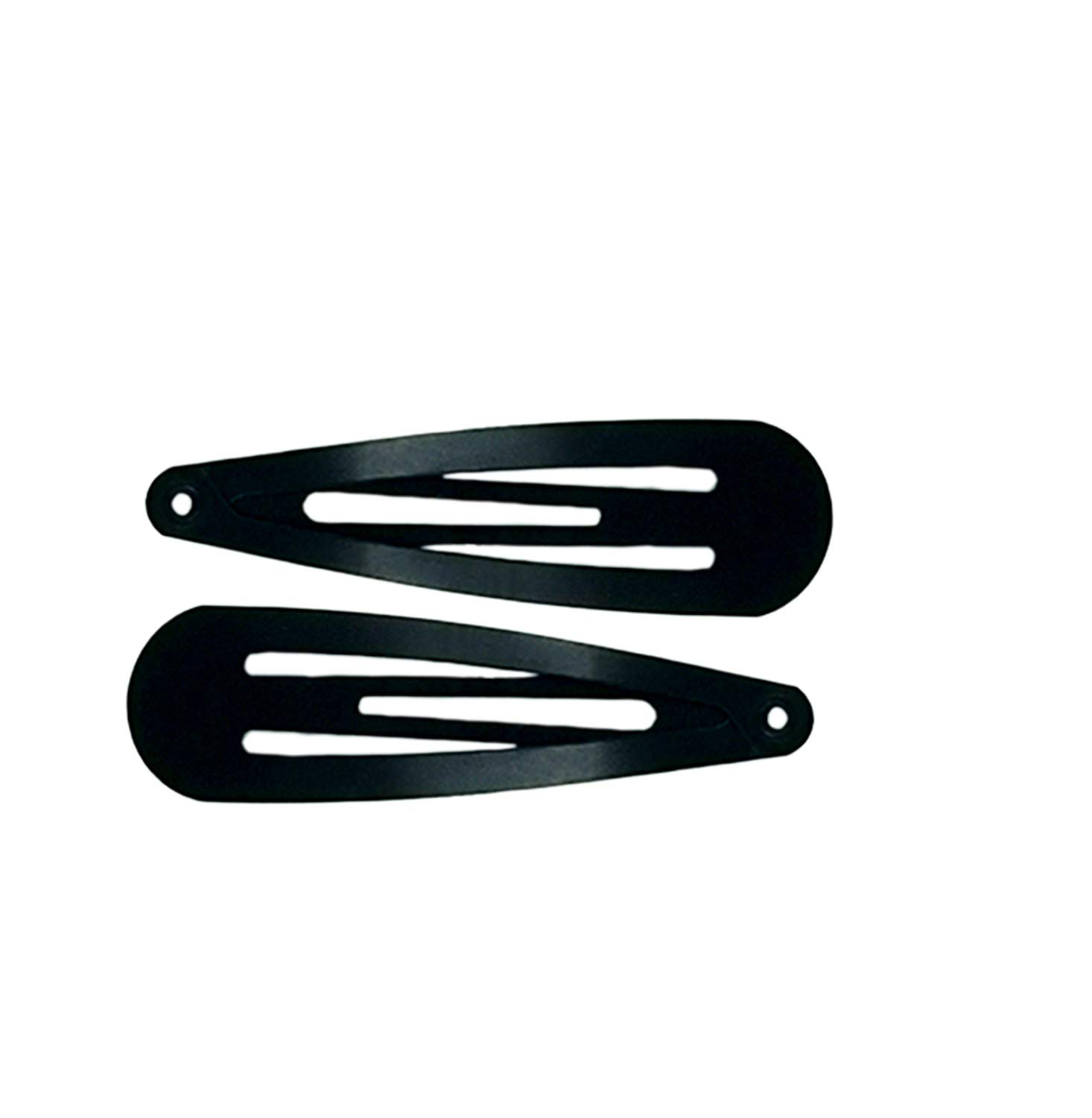 30-60 Pack Black 2 Inch Metal Snap Hair Clips for Women & Girls - No Slip Barrettes for School & Work