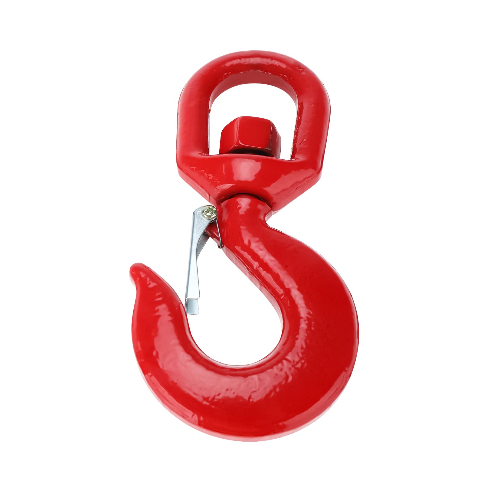 NORJIN 5T Heavy Duty Swivel Hook - Grade 80 Forged Alloy Steel Crane Hook with Safety Latch - 11000lbs Working Load Limit - Ideal for Construction, Rigging, and Industrial Lifting Applications