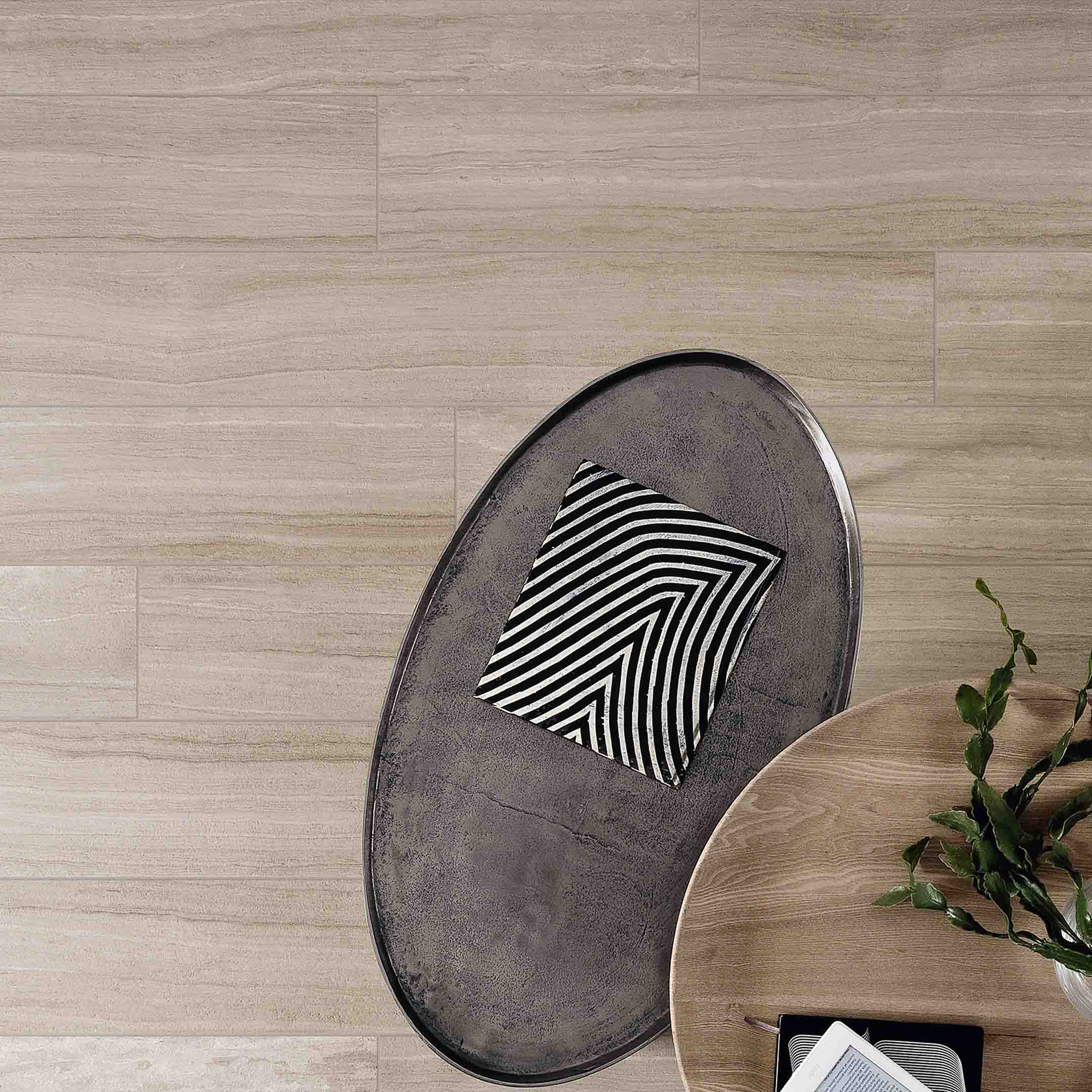 Premium Flow Coem Travertine Porcelain Tile - Durable Ceramic Floor & Wall Tiles for Bathroom, Kitchen & Living Room Renovations