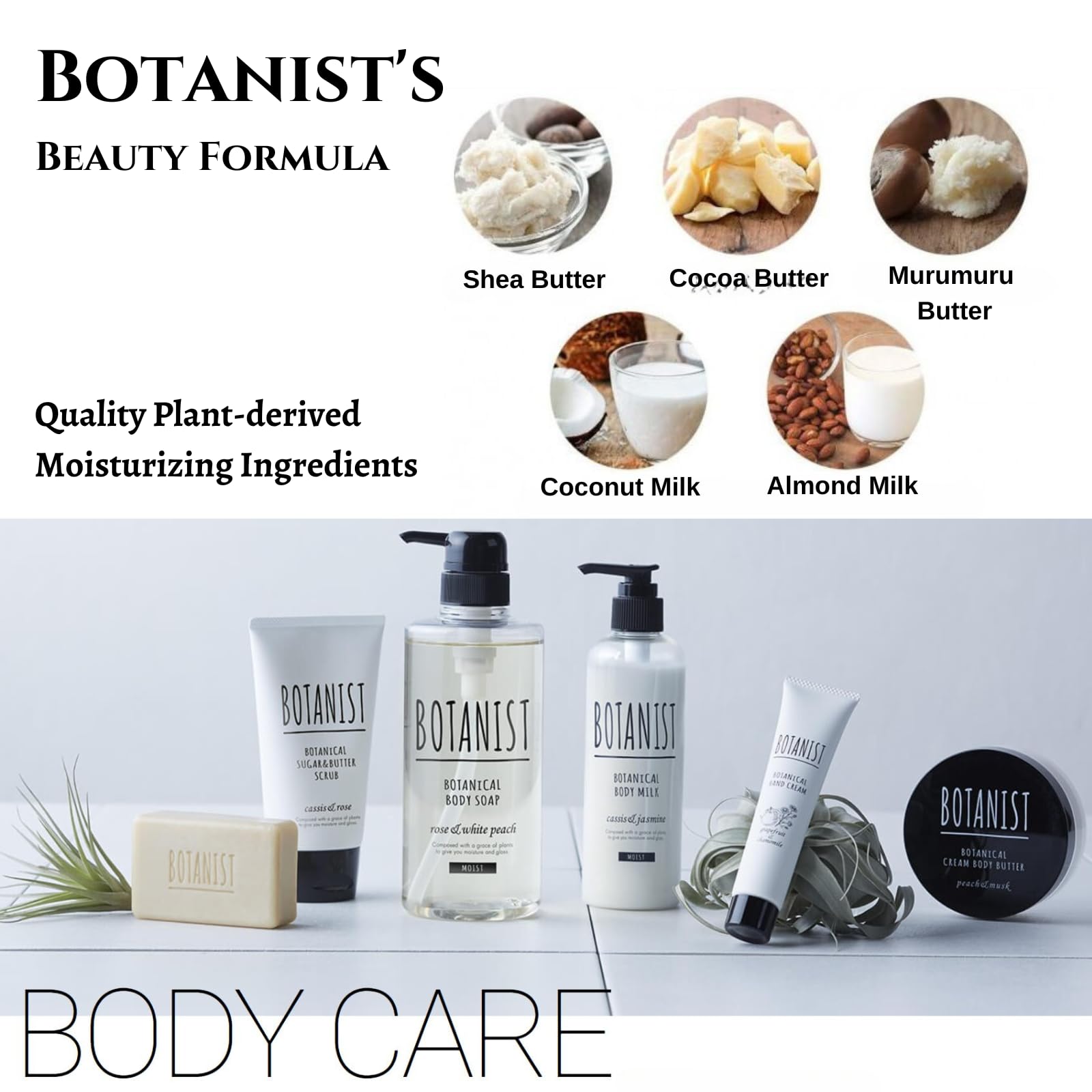 Botanist Deep Moisturizing Body Wash with Shea Butter & Coconut Oil - Hydrating Daily Cleanser for Dry Skin - Sulfate, Paraben & Dye Free - Water Lily & Raspberry Scent - 16.5 Fl Oz (Pack of 2) - Perfect for Shower, Bath & Family Use
