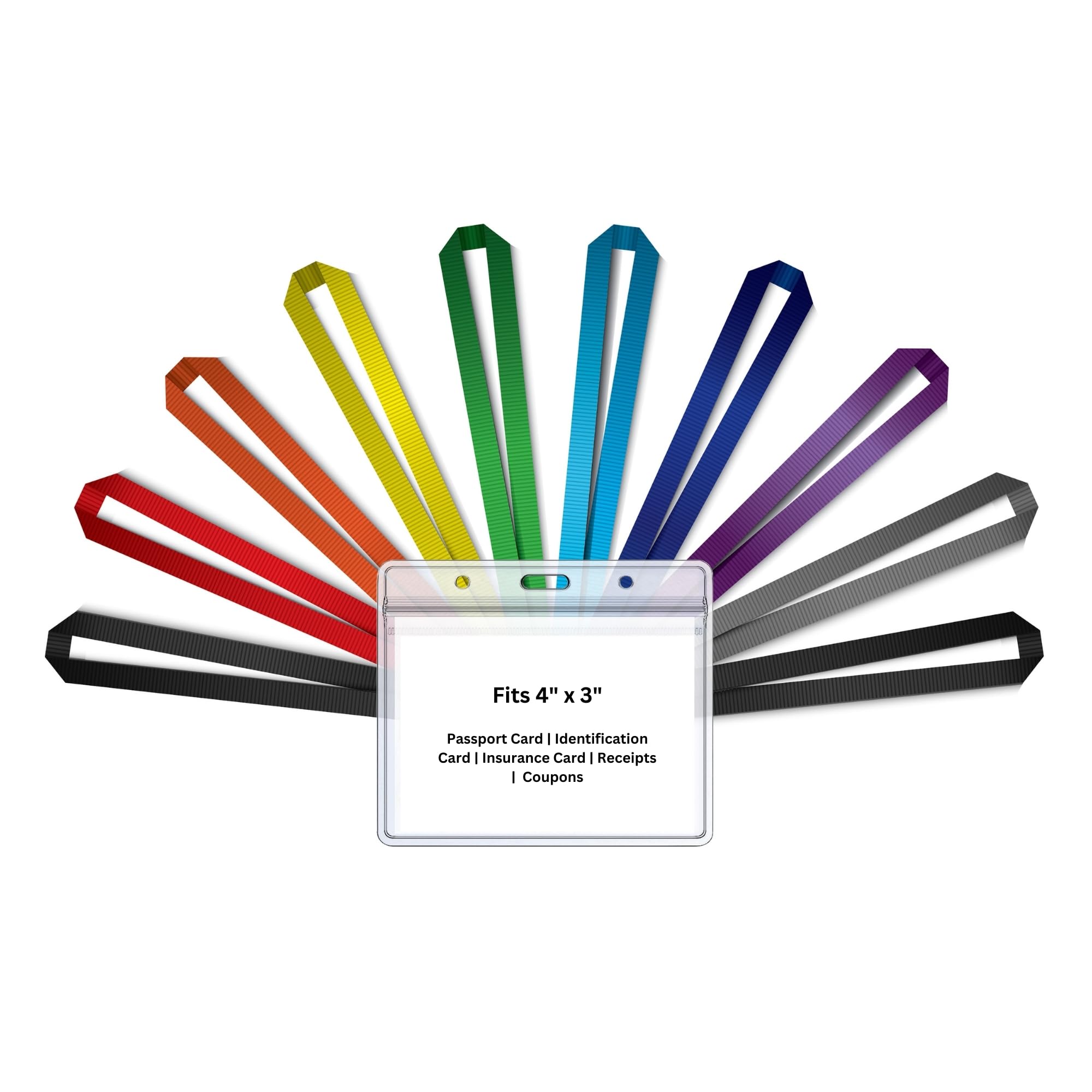 10-Pack CDC Vaccine Card Protectors - Waterproof Vinyl Sleeves for Travel & Lanyards
