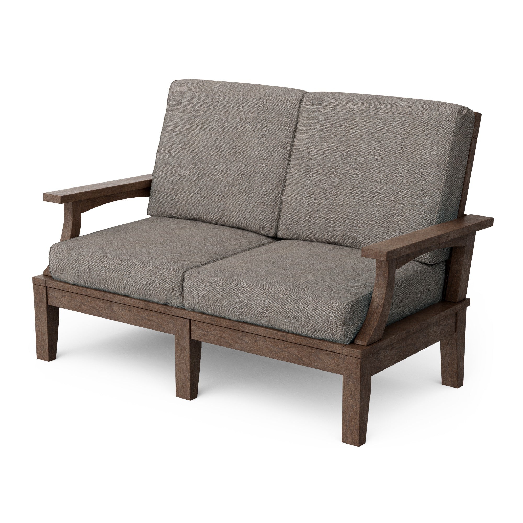 Heritage Deep Seating Love Seat Cushioned Sofa - Outdoor Patio Furniture for Garden, Poolside & Backyard Relaxation