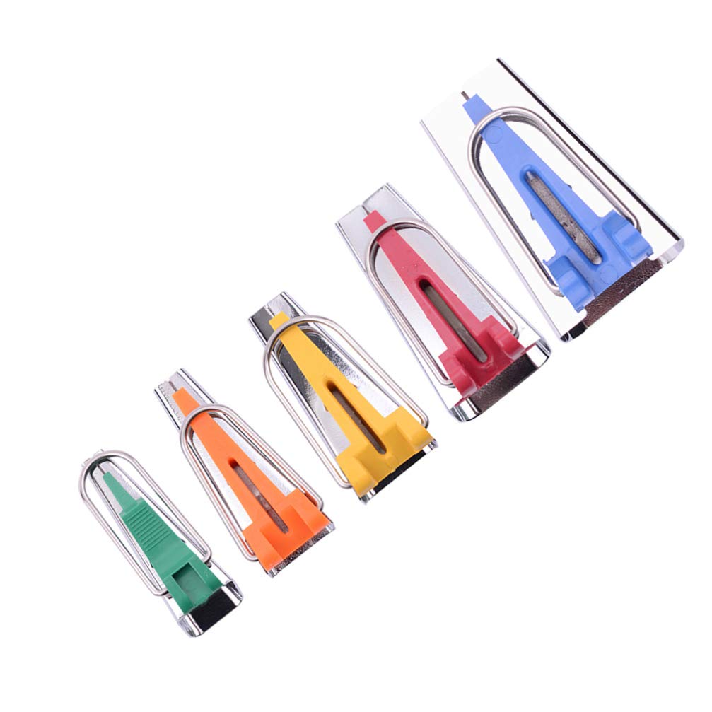 5PCS Bias Tape Maker Kit - Quilting & Sewing Binding Tool Set with 5 Sizes for DIY Fabric Edging | Perfect for Quilting, Dressmaking & Craft Projects