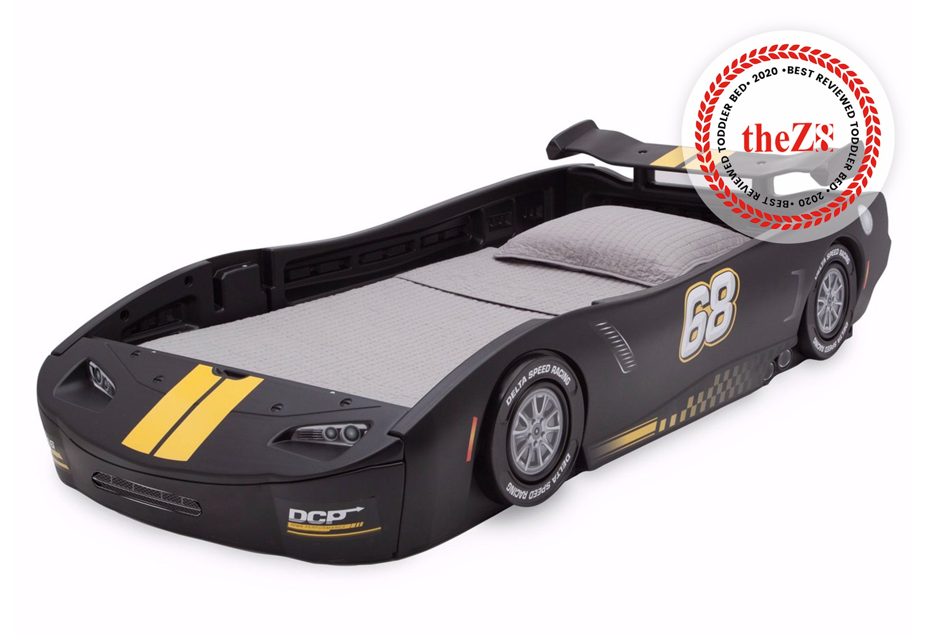 Turbo Race Car Twin Bed for Kids - High-Speed Design Themed Bedroom Furniture for Boys & Girls - Perfect for Racing Enthusiasts' Bedrooms and Playrooms