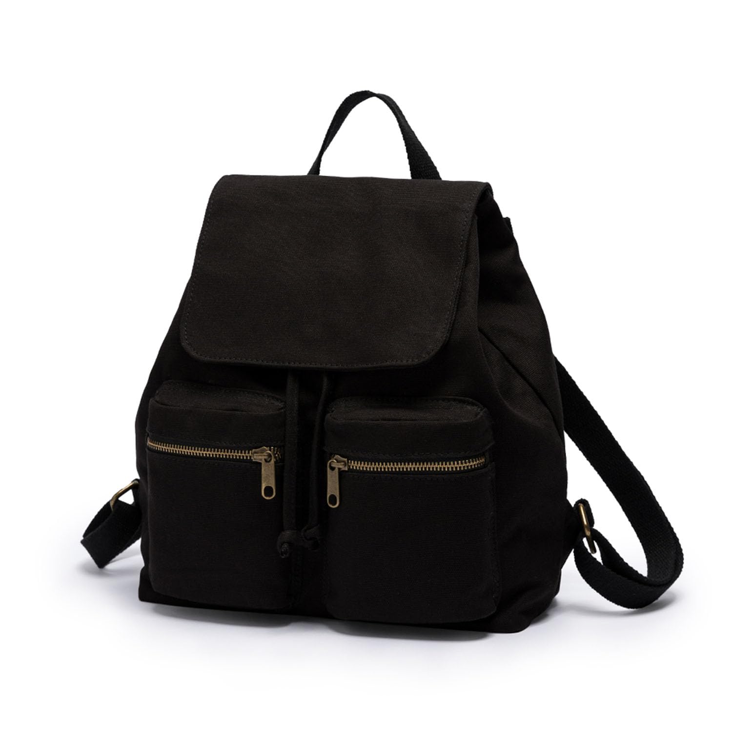 Korean Style Women's Canvas Backpack - Casual Drawstring Travel Bag for College & Outings
