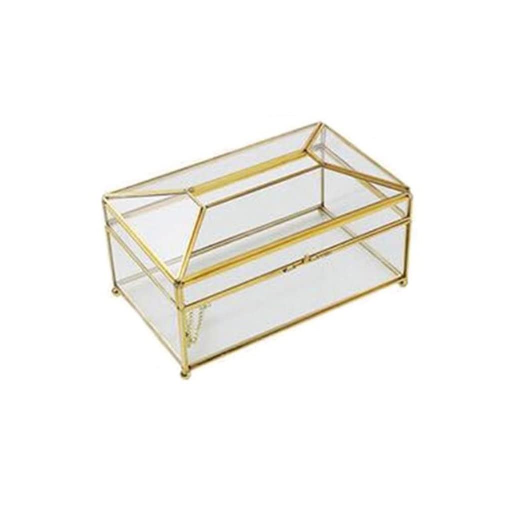 Extractable Napkin Tissue Holder - Large Glass Toilet Paper Box for Bathroom, Kitchen & Office Storage - Perfect for Organizing Tissues, Napkins & Paper Towels