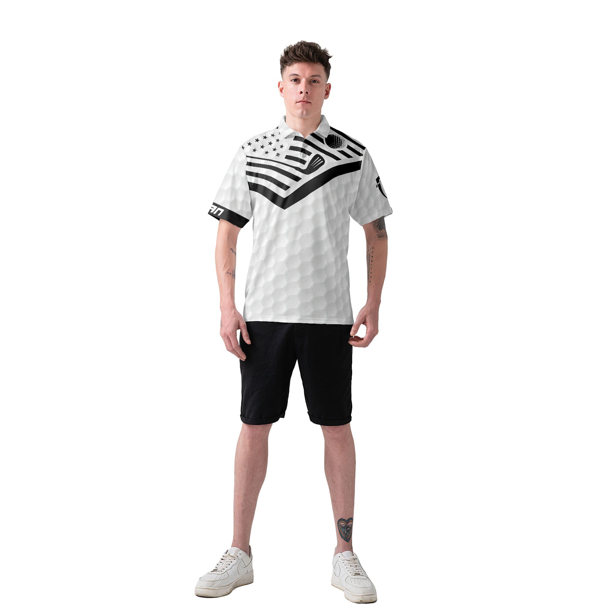 Custom Golf Polo Shirts for Men | Personalized Short Sleeve Performance Golf Shirts | Breathable & Moisture-Wicking | Perfect for Golf Tournaments, Country Club Events & Casual Wear