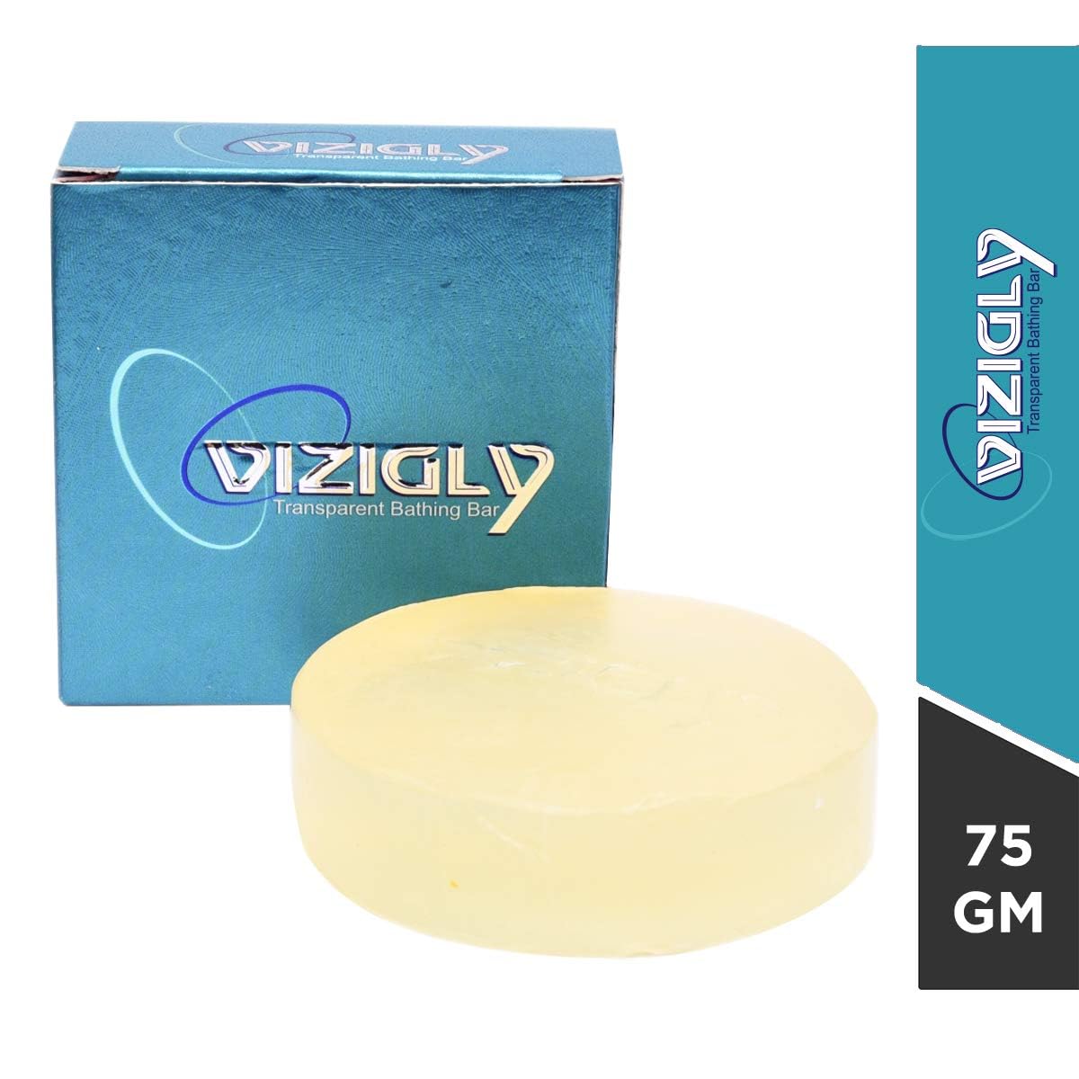 Vizigly Transparent Bathing Soap (75g) - 3 Pack | Gentle Cleansing Bar for Sensitive Skin | Perfect for Shower, Bath & Travel